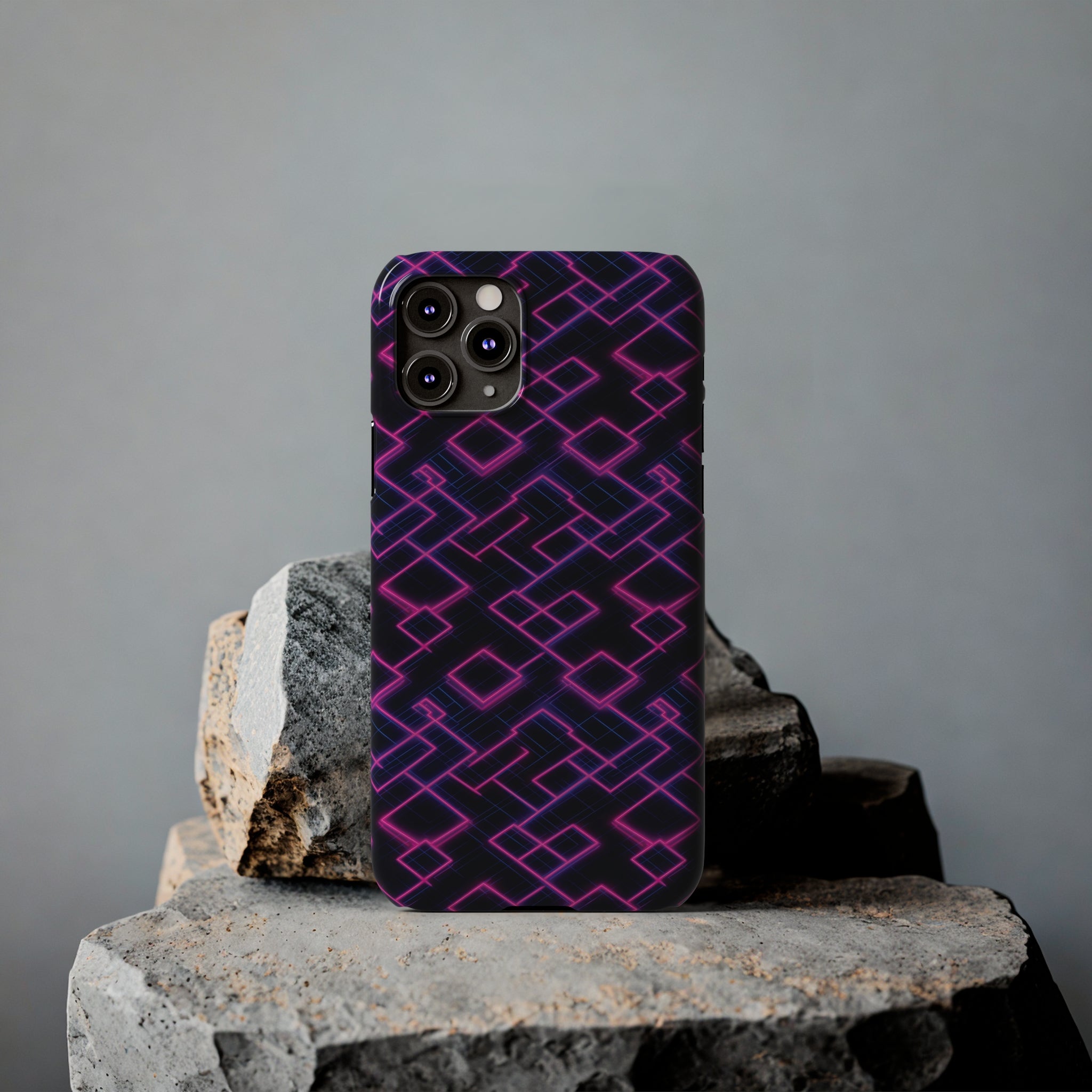 Slim Phone Cases (AOP) - Seamless Synthwave Designs 01