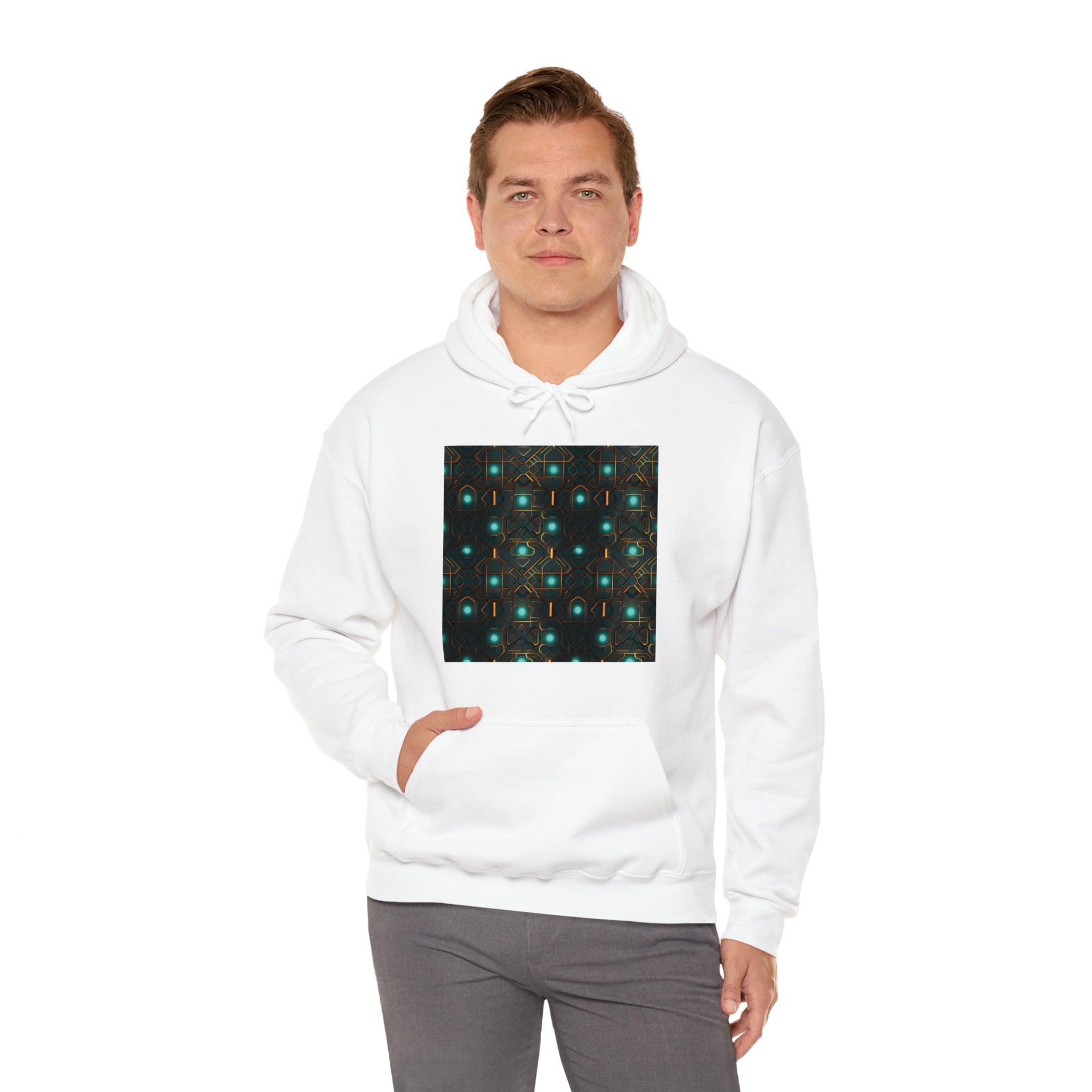 Unisex Heavy Blend™ Hooded Sweatshirt - Abstract Neon Designs 09