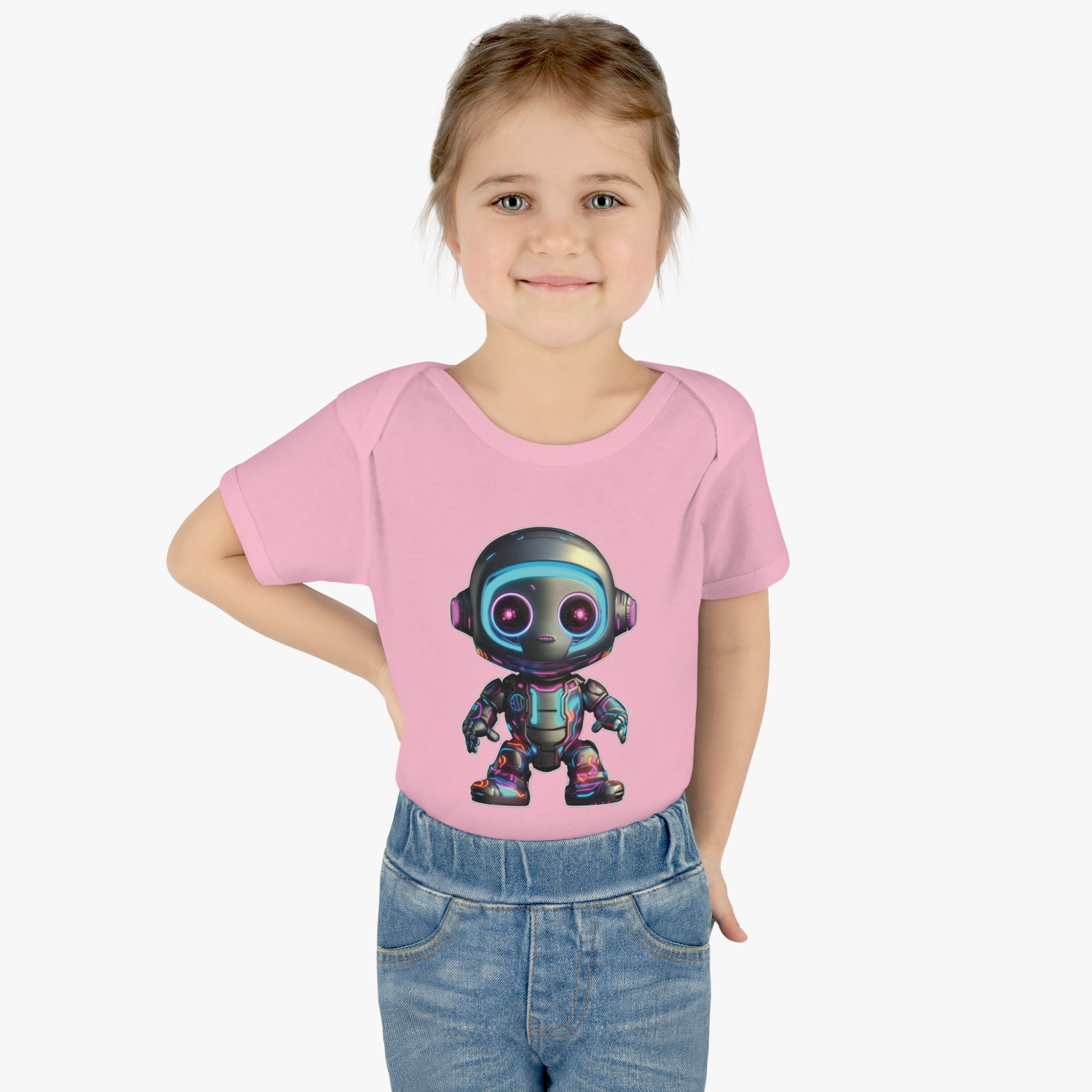 Infant Baby Rib Bodysuit - Ant, Robot Pop Art 01