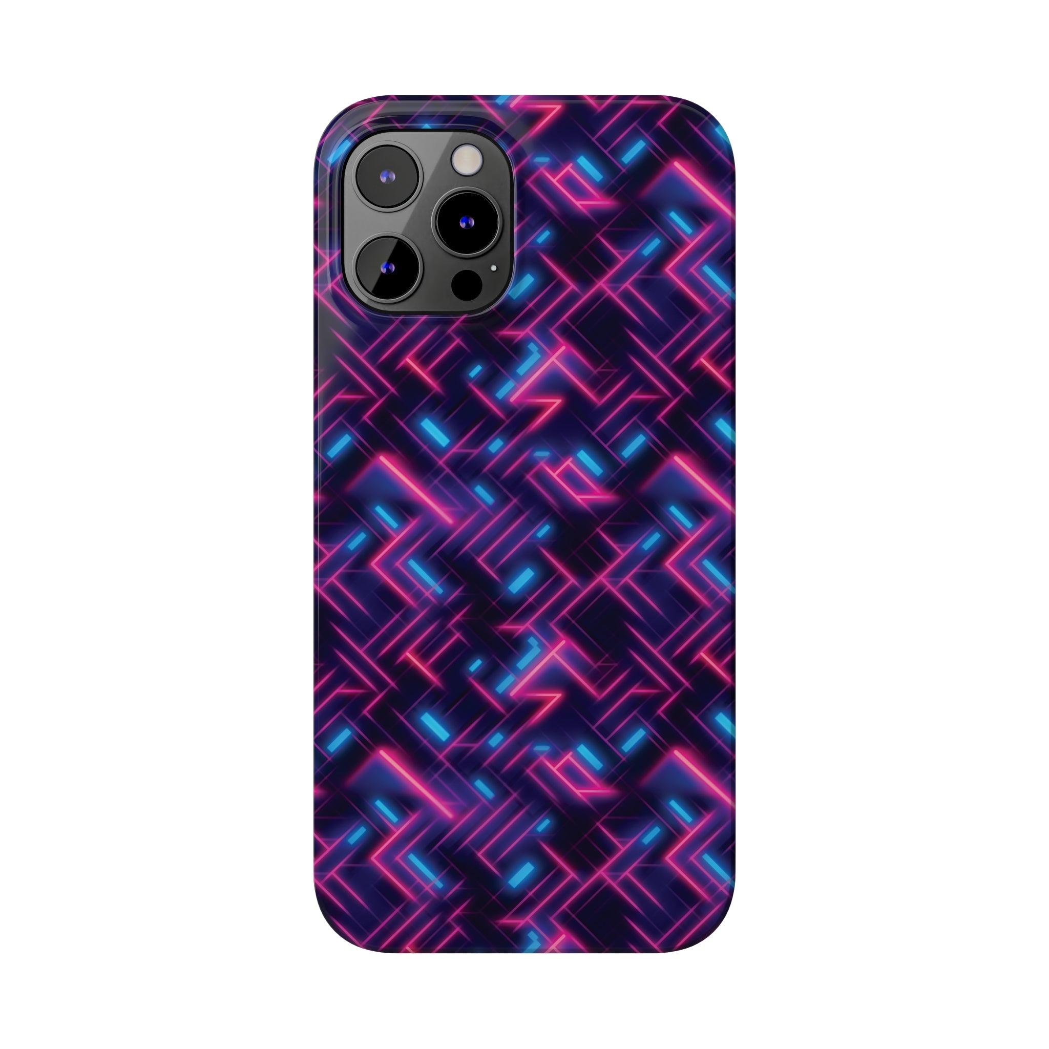 Slim Phone Cases (AOP) - Seamless Synthwave Designs 02