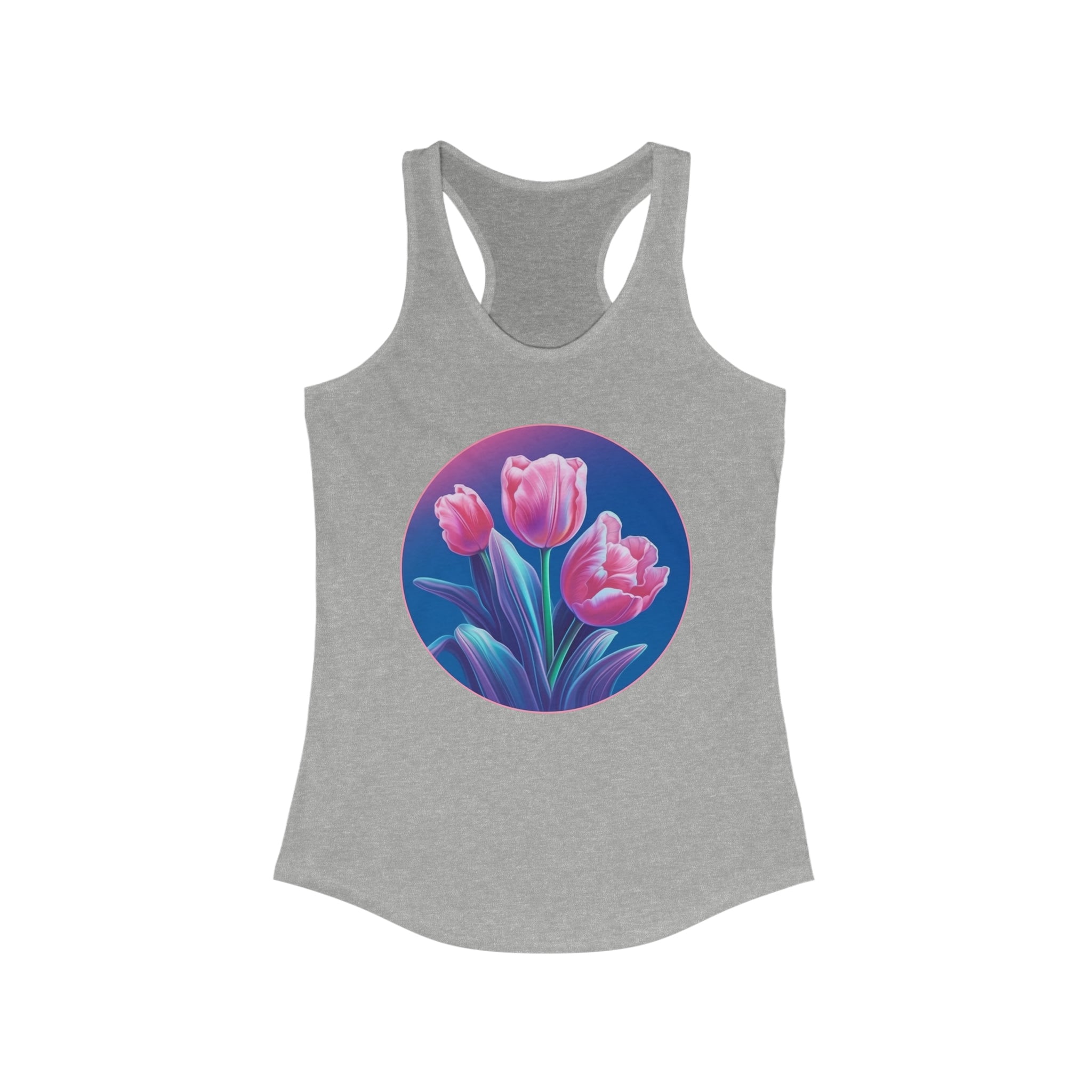 Women's Ideal Racerback Tank - Flowers - Tulips