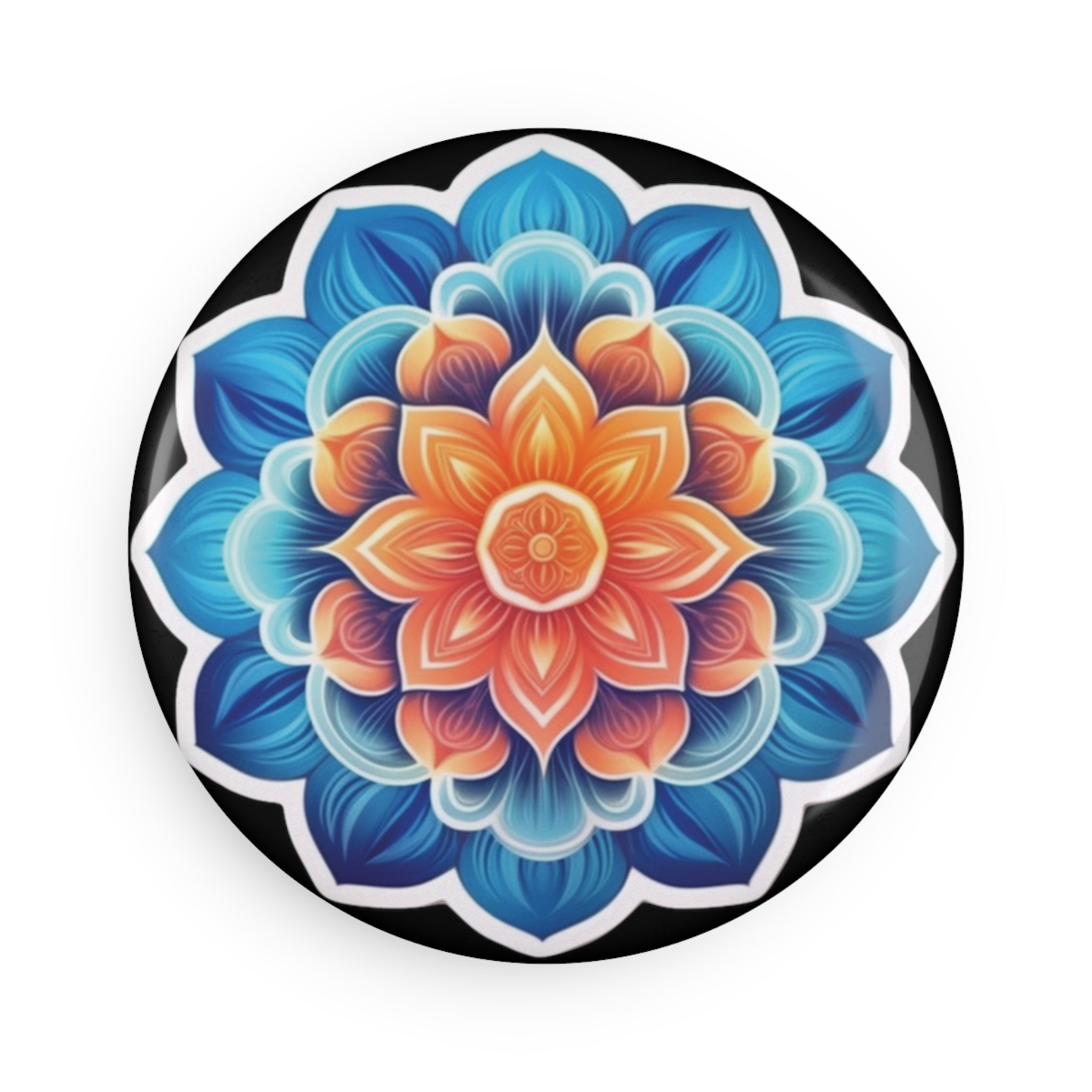 Button Magnet, Round (1 & 10 pcs) - Mandalas 20