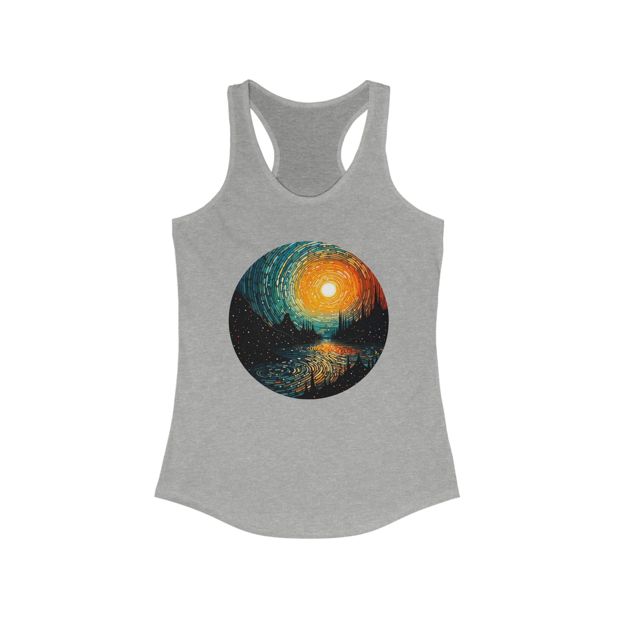 Women's Ideal Racerback Tank - Pointillism Designs 03