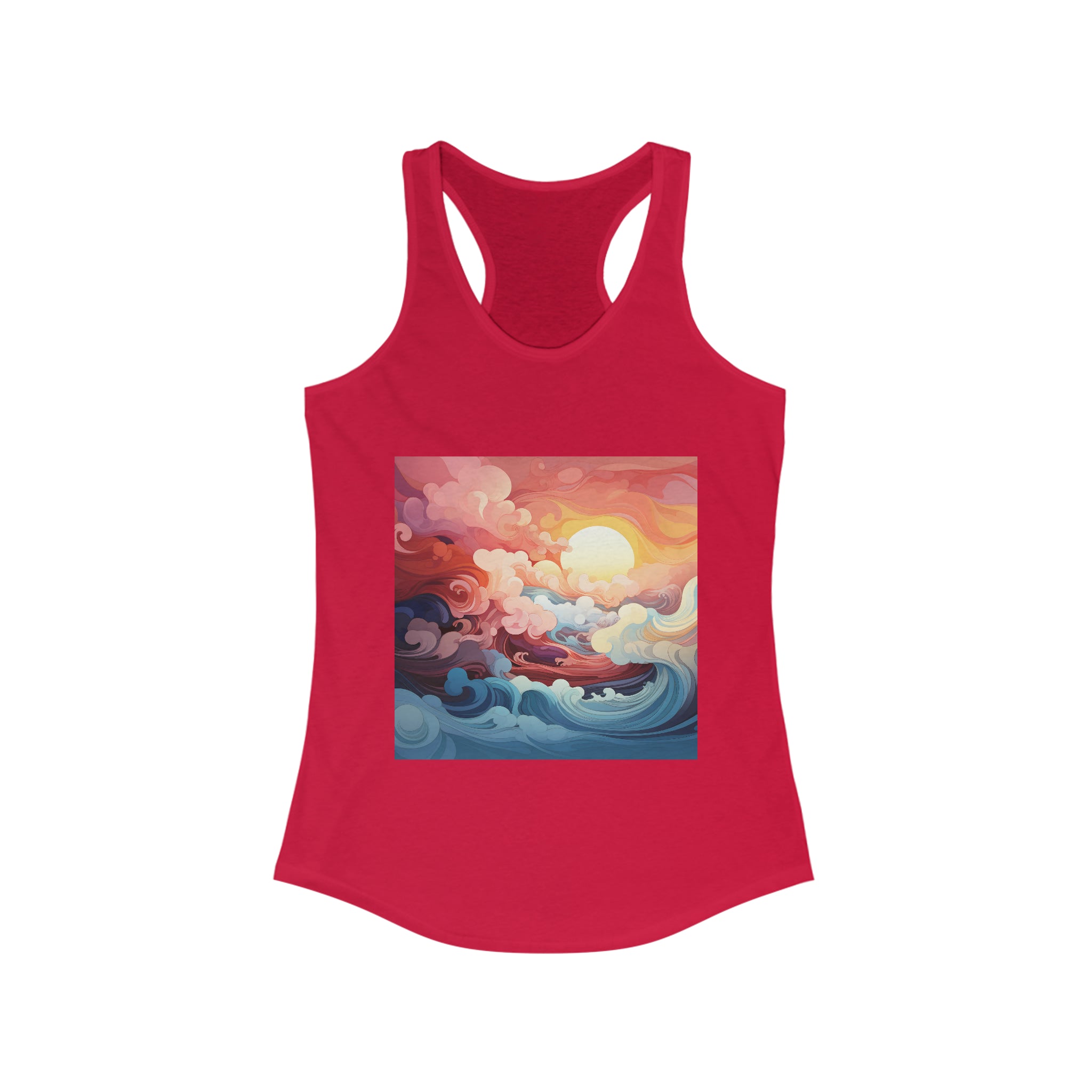 Women's Ideal Racerback Tank - Vector Art Design 33