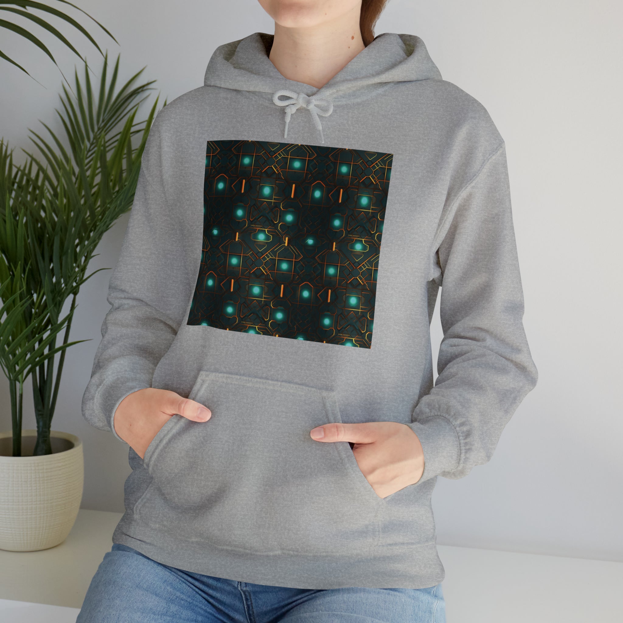 Unisex Heavy Blend™ Hooded Sweatshirt - Abstract Neon Designs 09