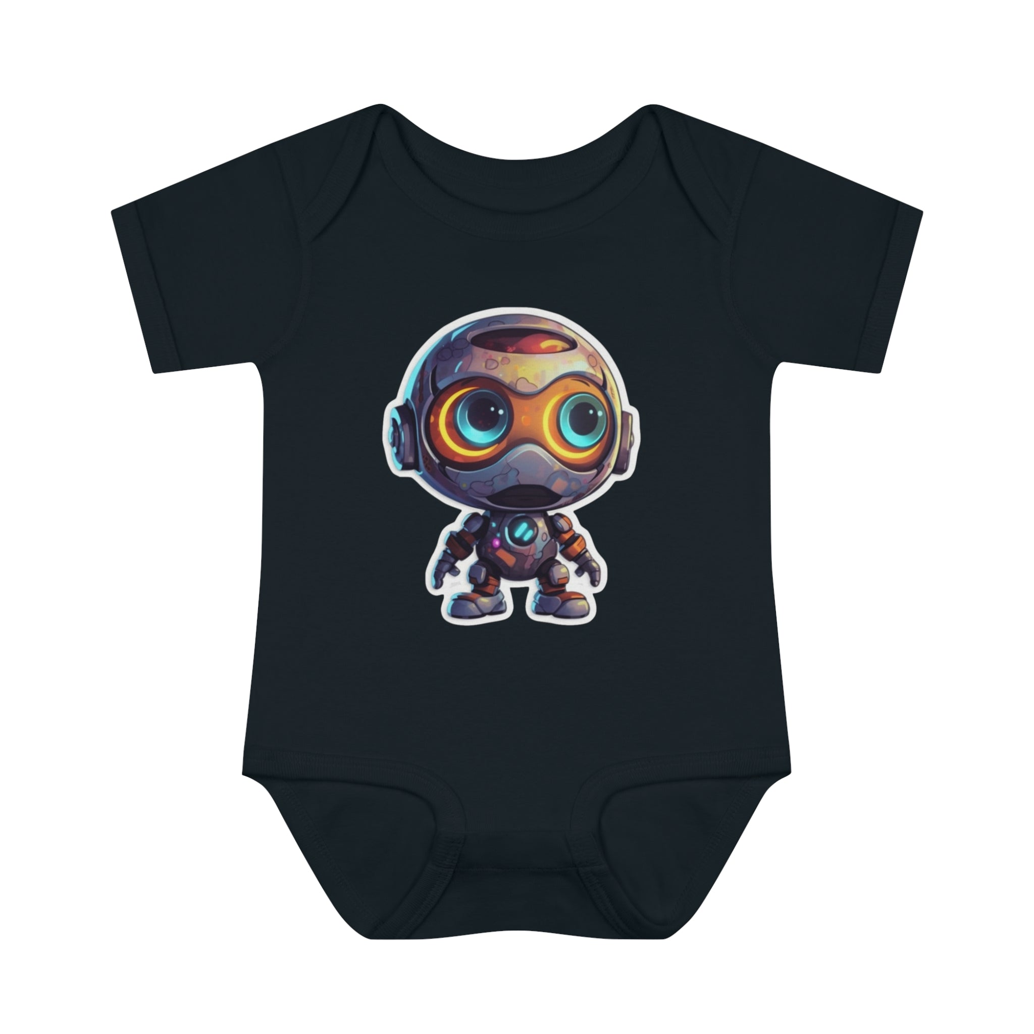 Infant Baby Rib Bodysuit - Chime, Robot Pop Art 06