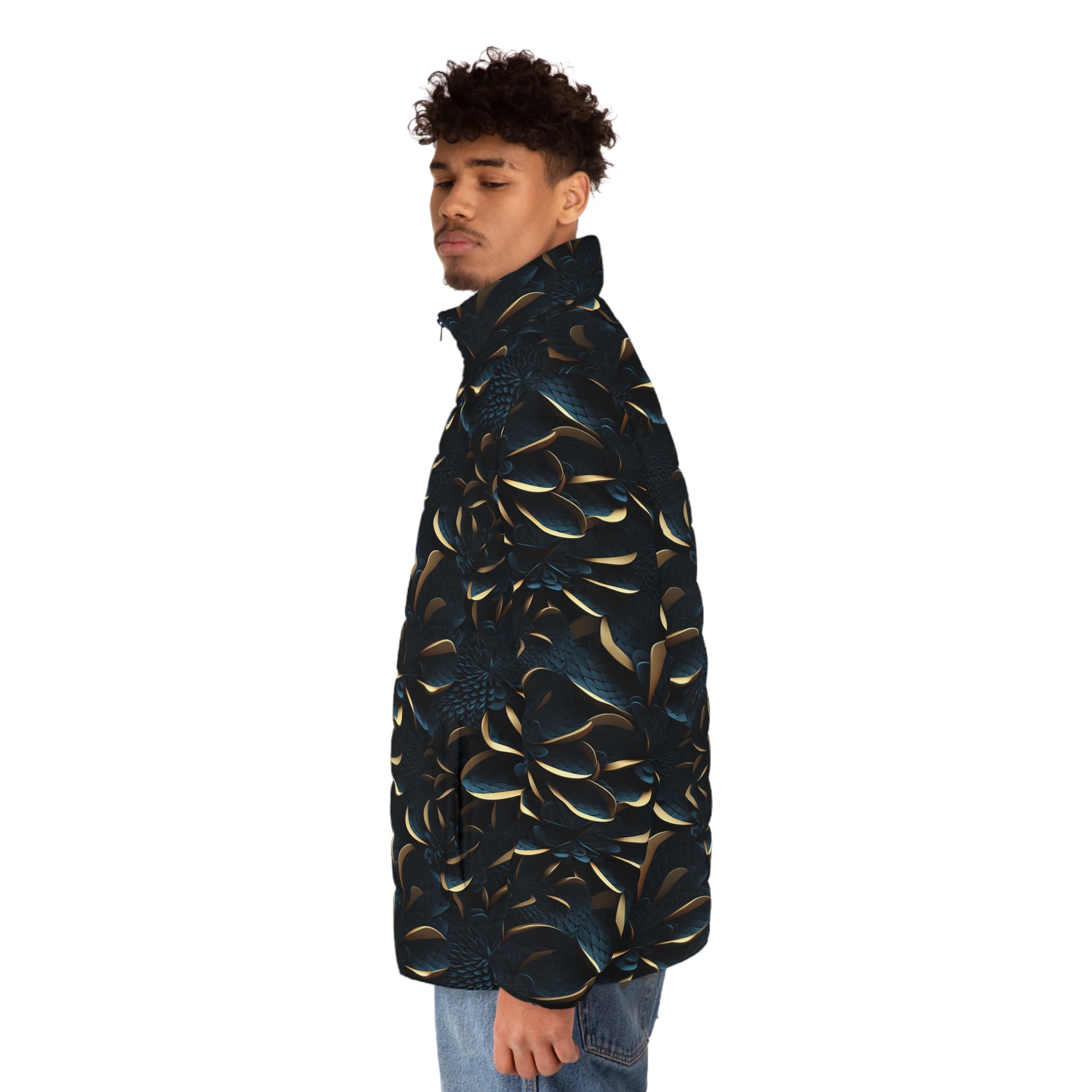 Men's Puffer Jacket (AOP) - Abstract Designs 16