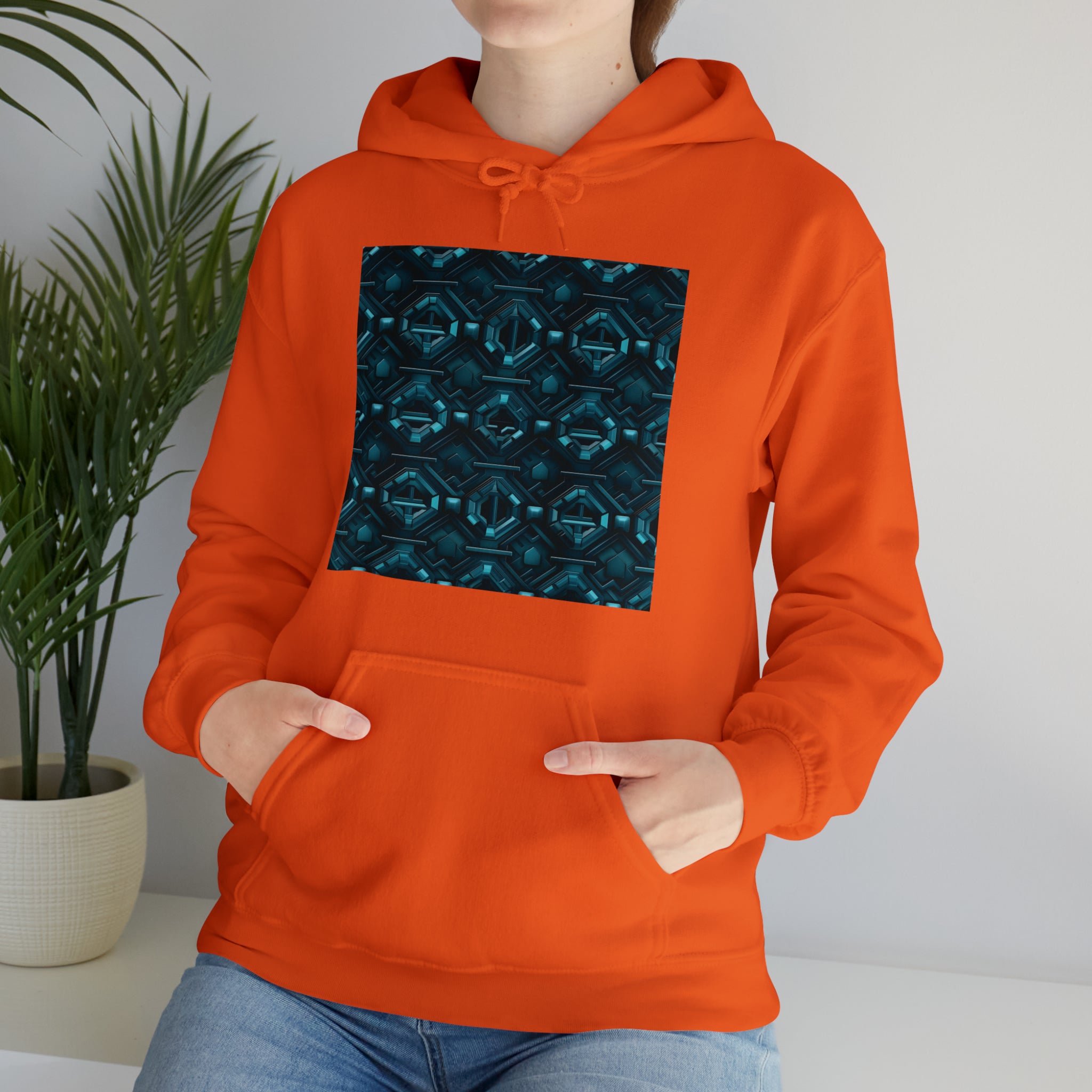 Unisex Heavy Blend™ Hooded Sweatshirt - Abstract Neon Designs 08