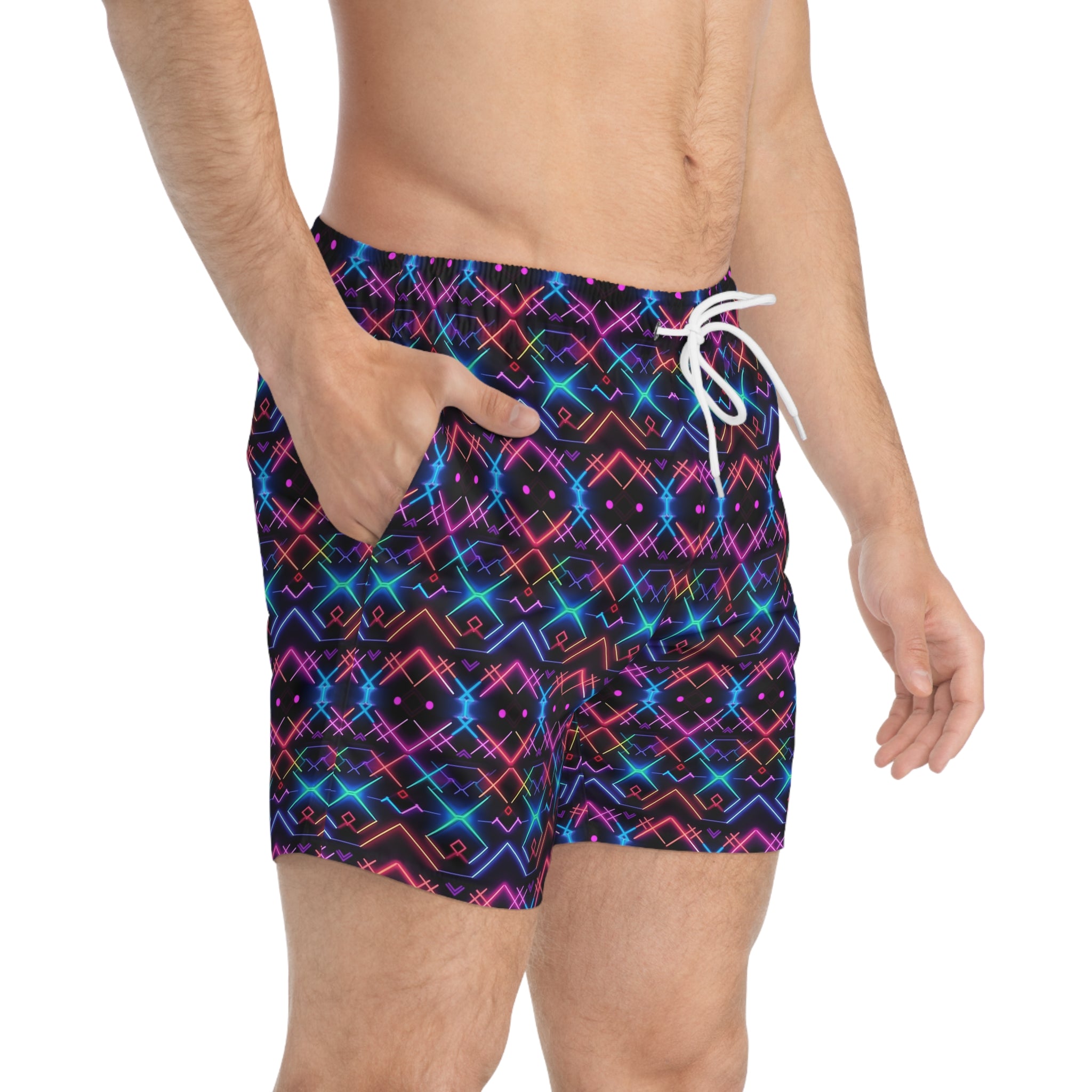 Swim Trunks (AOP) - Seamless Neon Designs 01