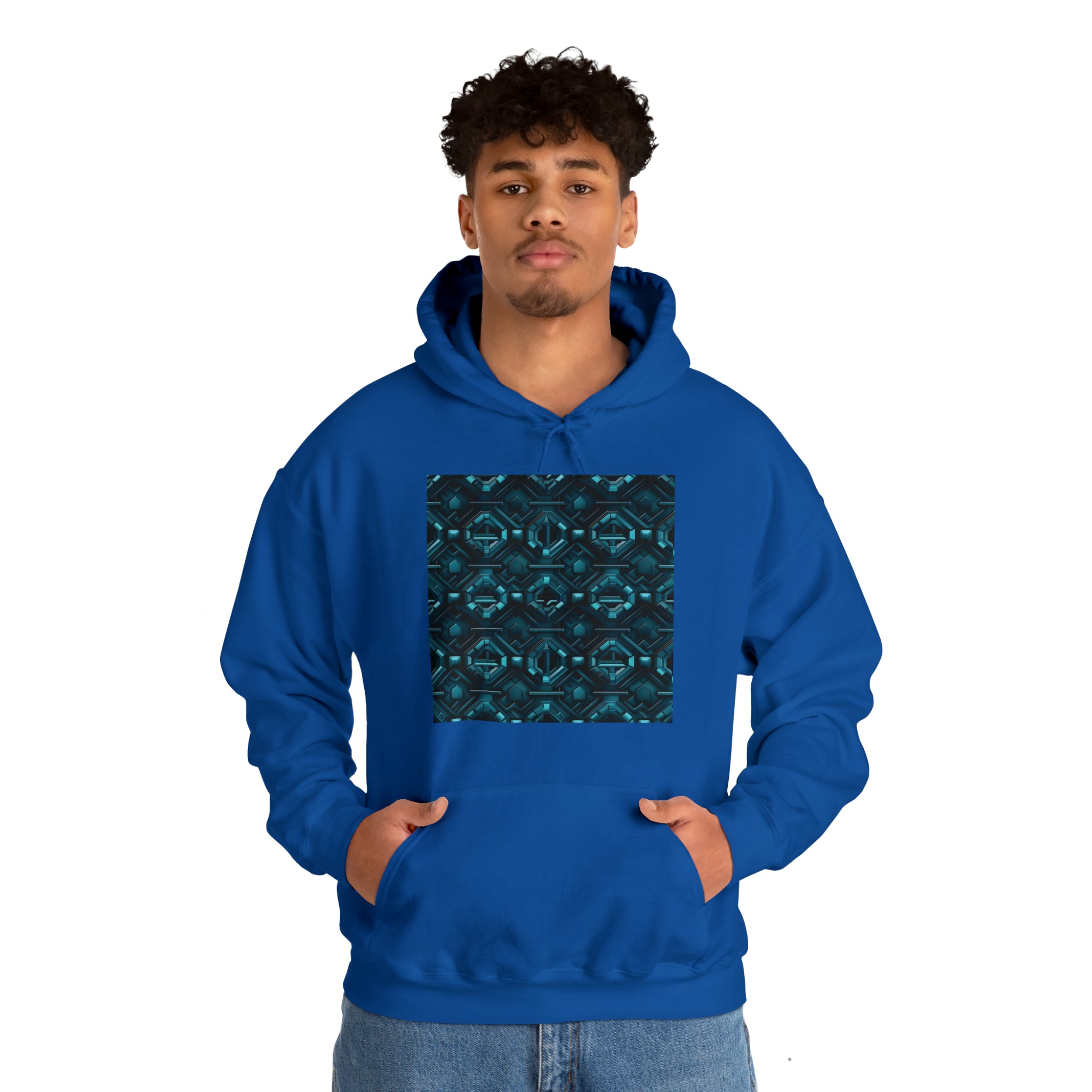 Unisex Heavy Blend™ Hooded Sweatshirt - Abstract Neon Designs 08