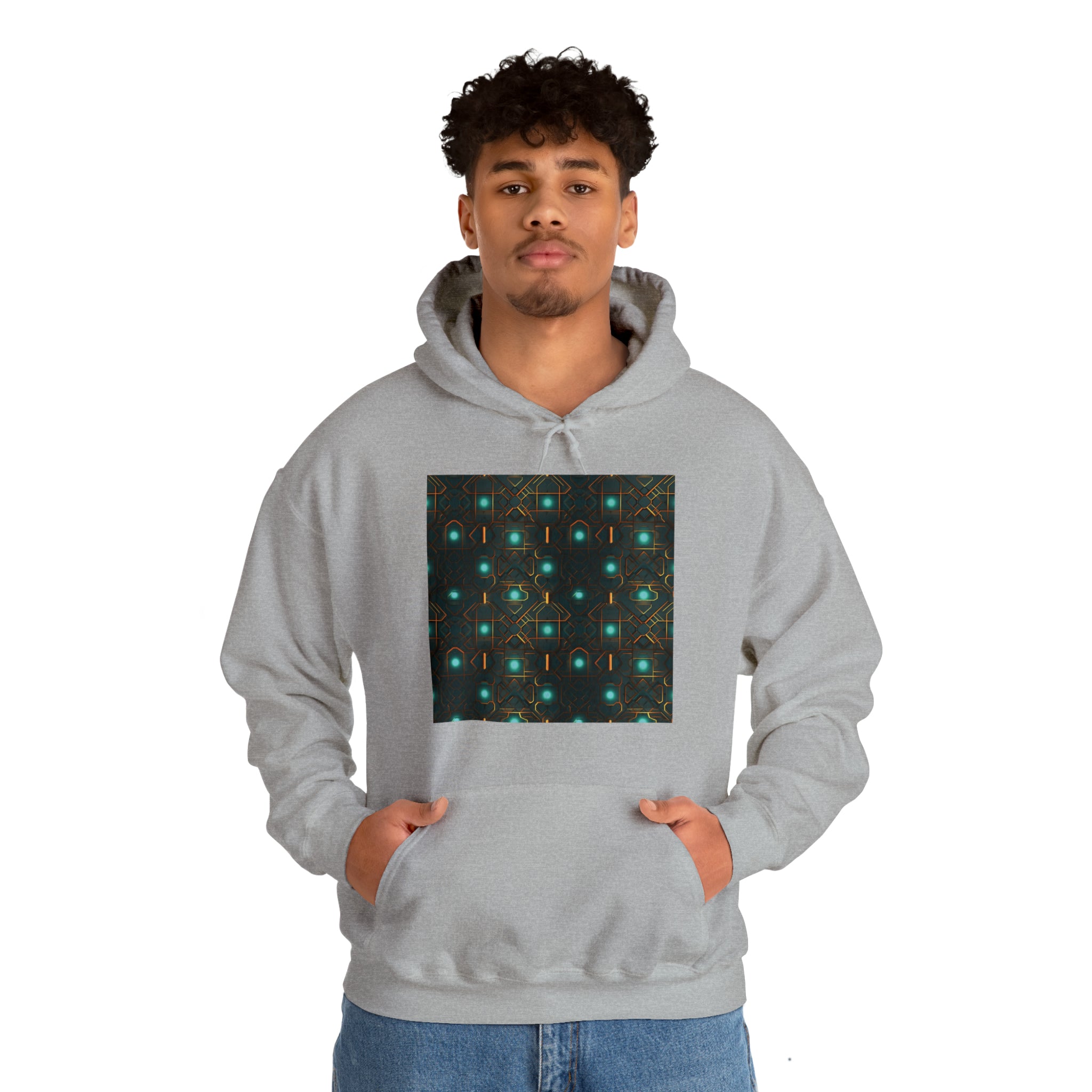 Unisex Heavy Blend™ Hooded Sweatshirt - Abstract Neon Designs 09