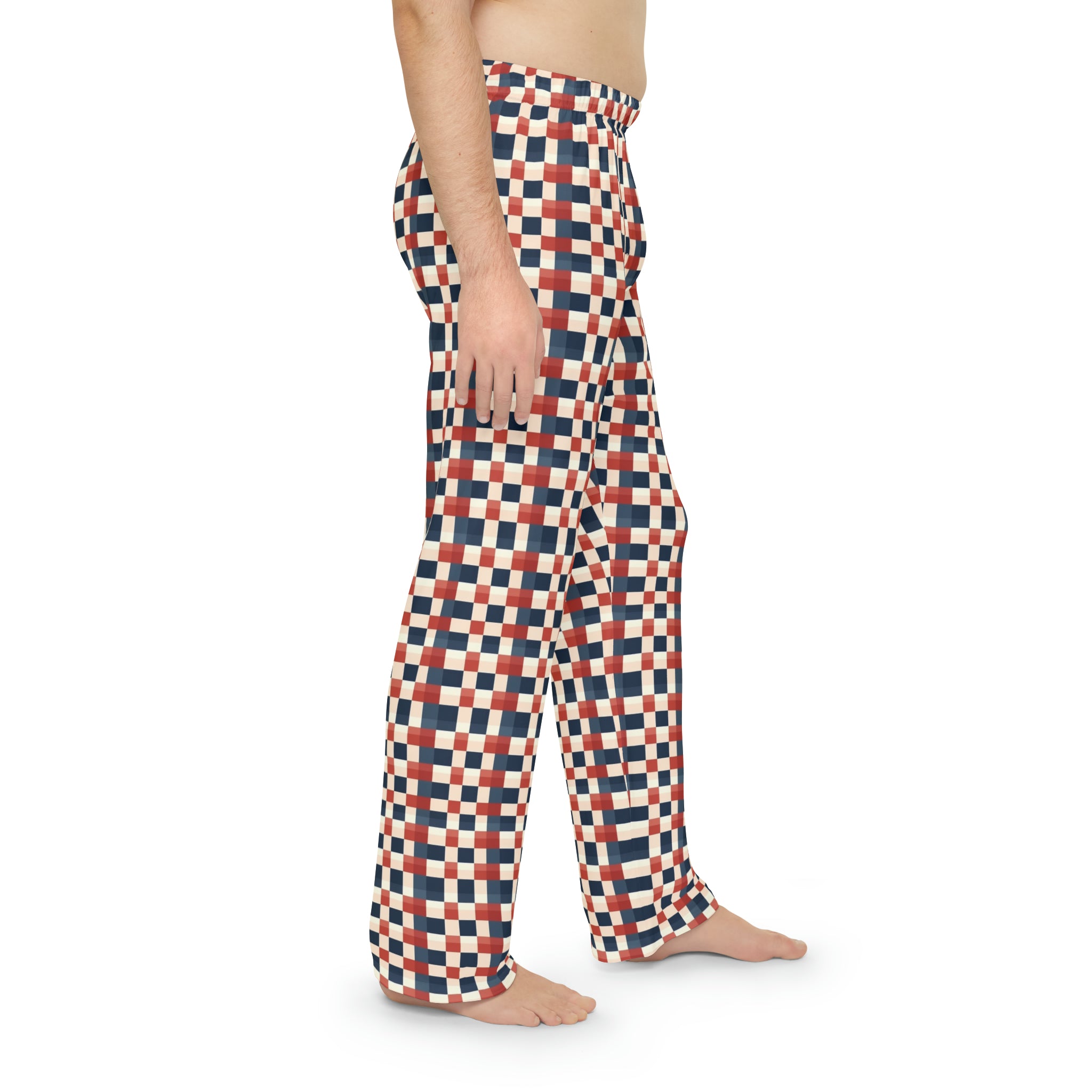Men's Pajama Pants (AOP) - Seamless Checkered Designs 14
