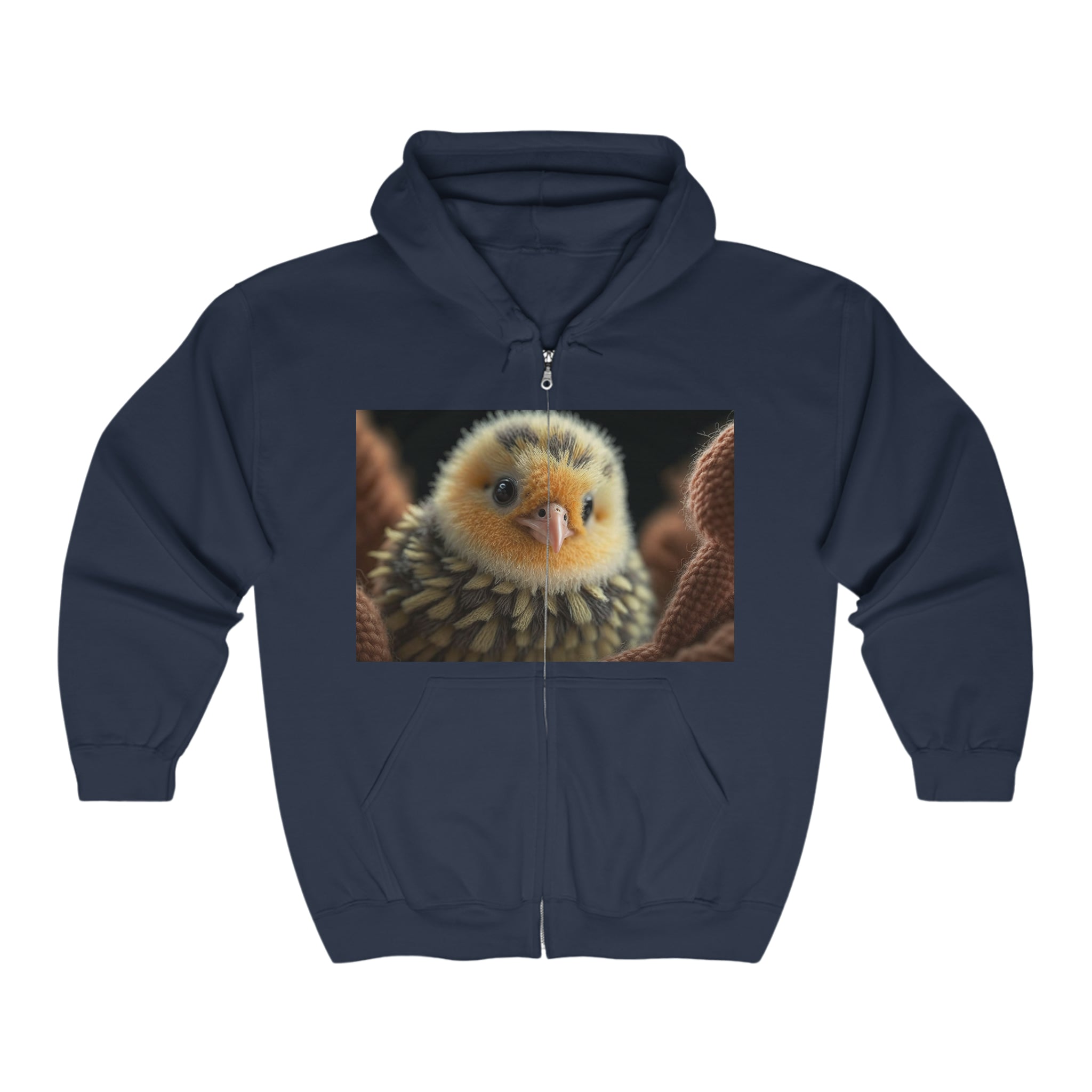 Unisex Heavy Blend™ Full Zip Hooded Sweatshirt - Baby Animals - Chicken