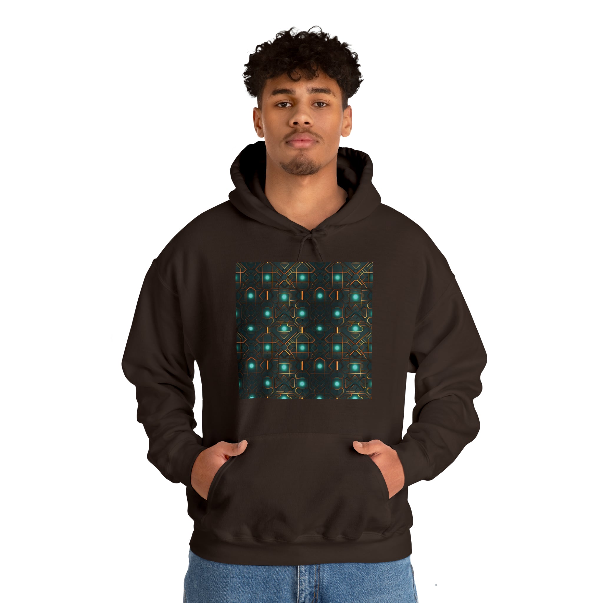 Unisex Heavy Blend™ Hooded Sweatshirt - Abstract Neon Designs 09