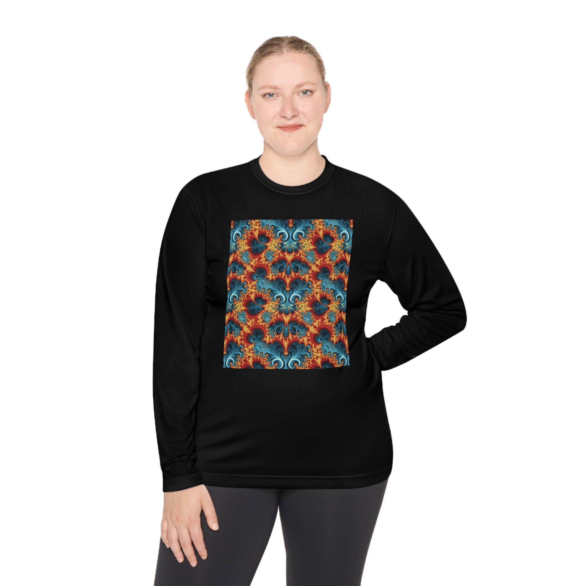 Unisex Lightweight Long Sleeve Tee (AOP) - Abstract Designs 01