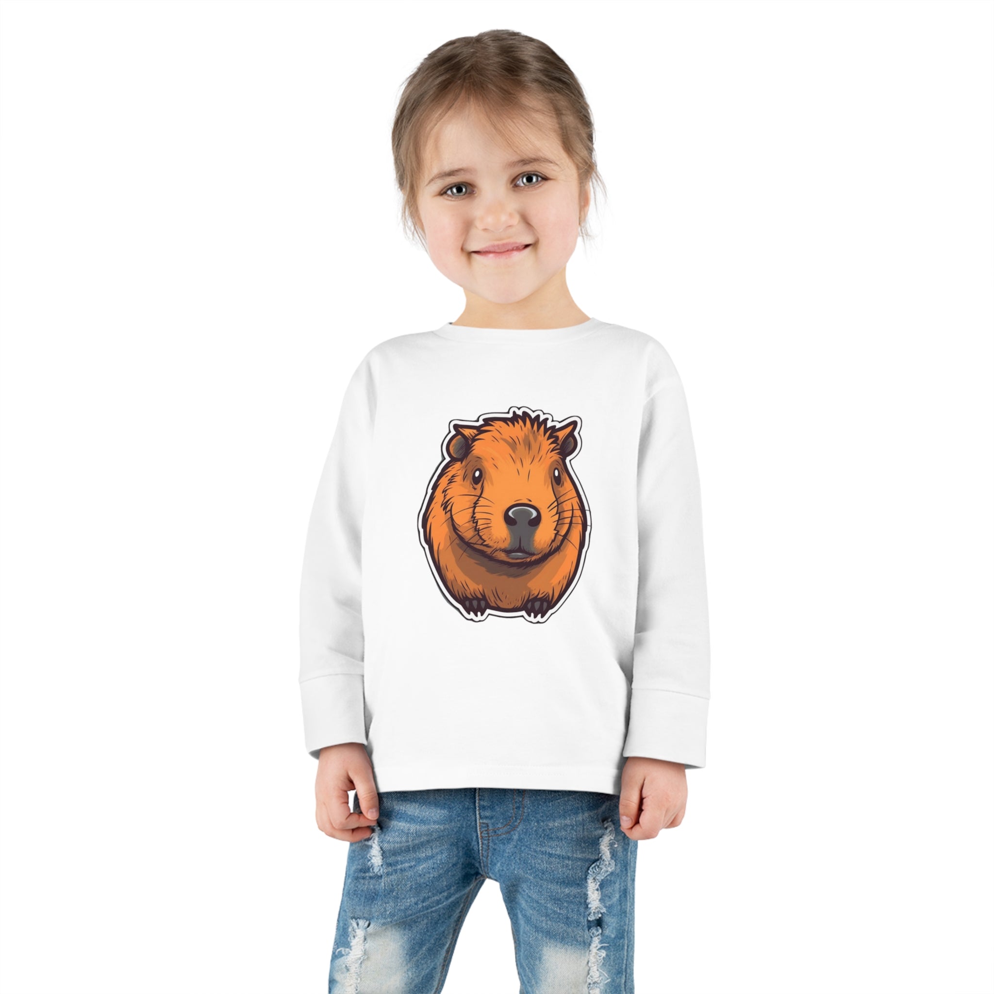 Toddler Long Sleeve Tee - Capybara Pup