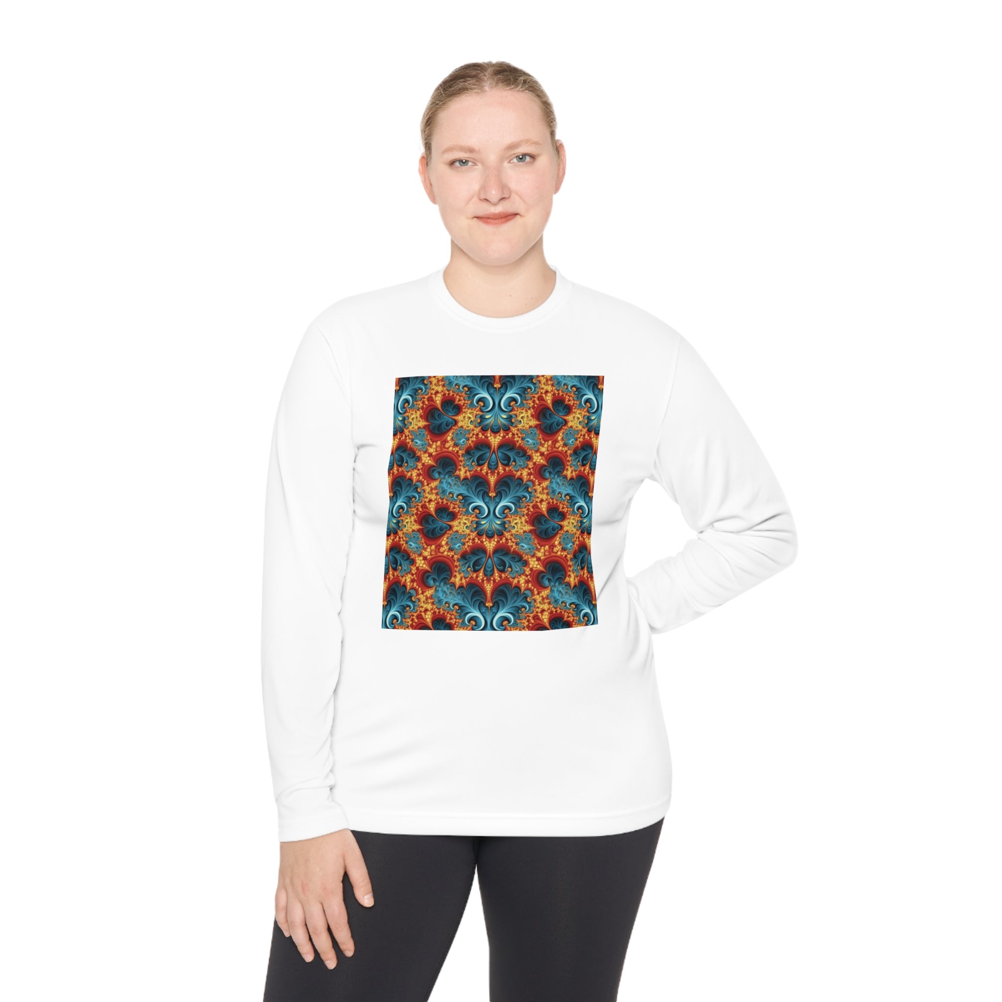 Unisex Lightweight Long Sleeve Tee (AOP) - Abstract Designs 01