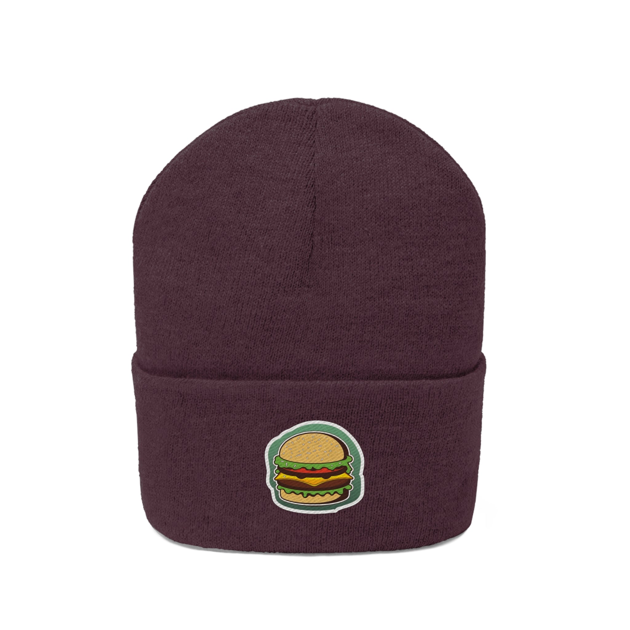 Knit Beanie - Burger Pop Art