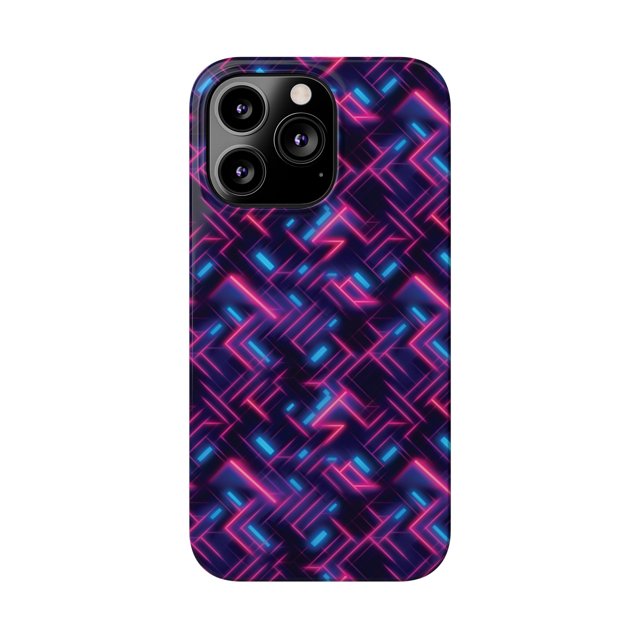 Slim Phone Cases (AOP) - Seamless Synthwave Designs 02