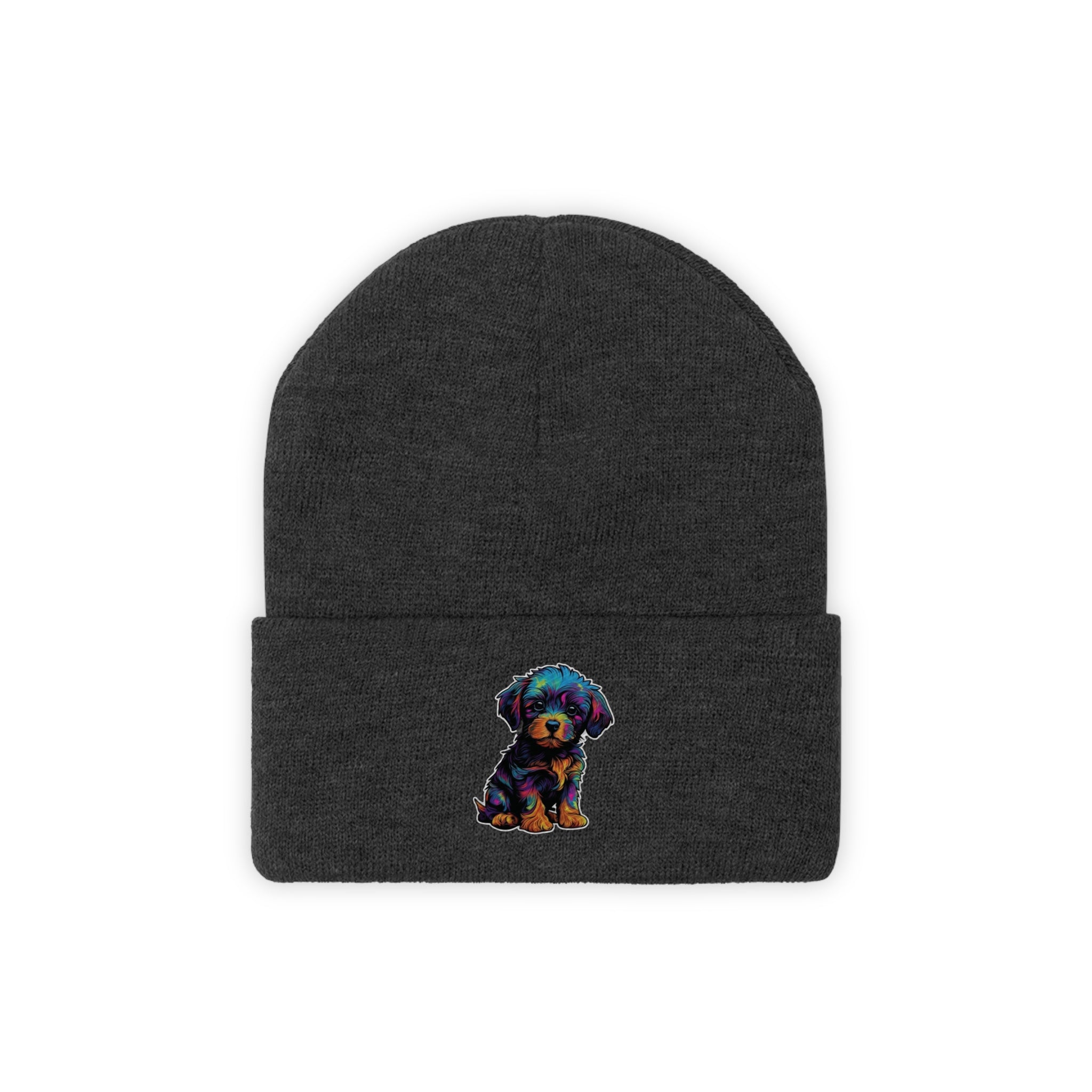 Knit Beanie - Puppy Pop Art 04