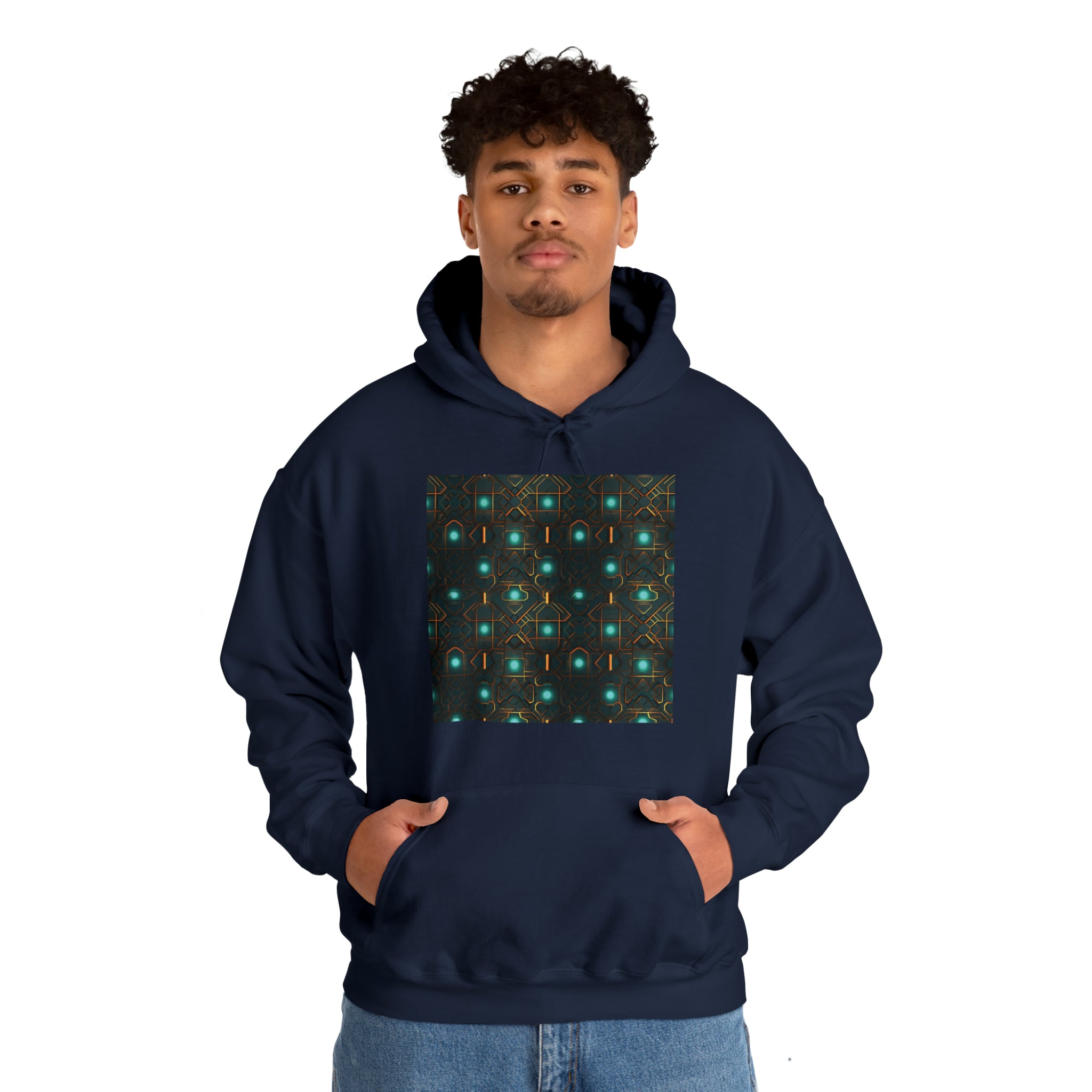 Unisex Heavy Blend™ Hooded Sweatshirt - Abstract Neon Designs 09