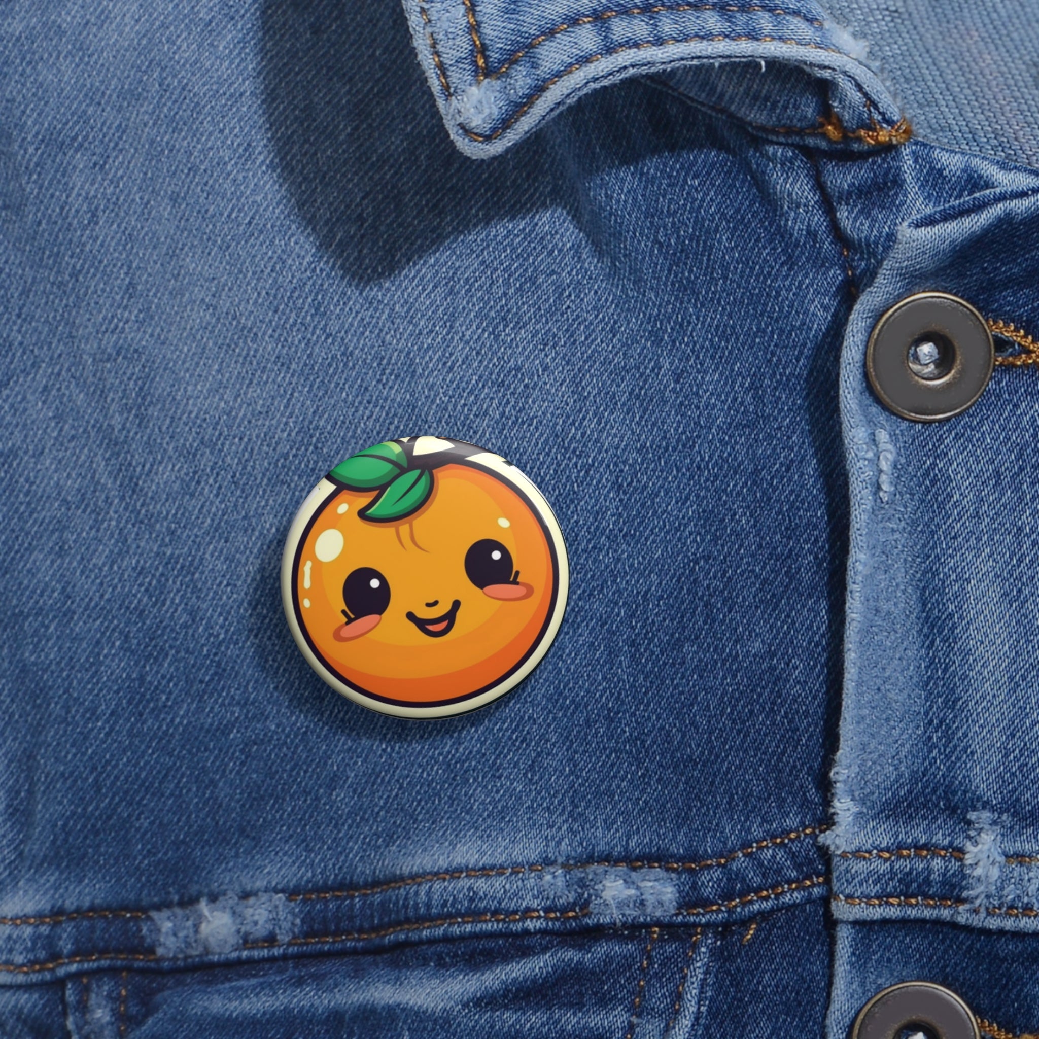 Custom Pin Buttons - Apricot
