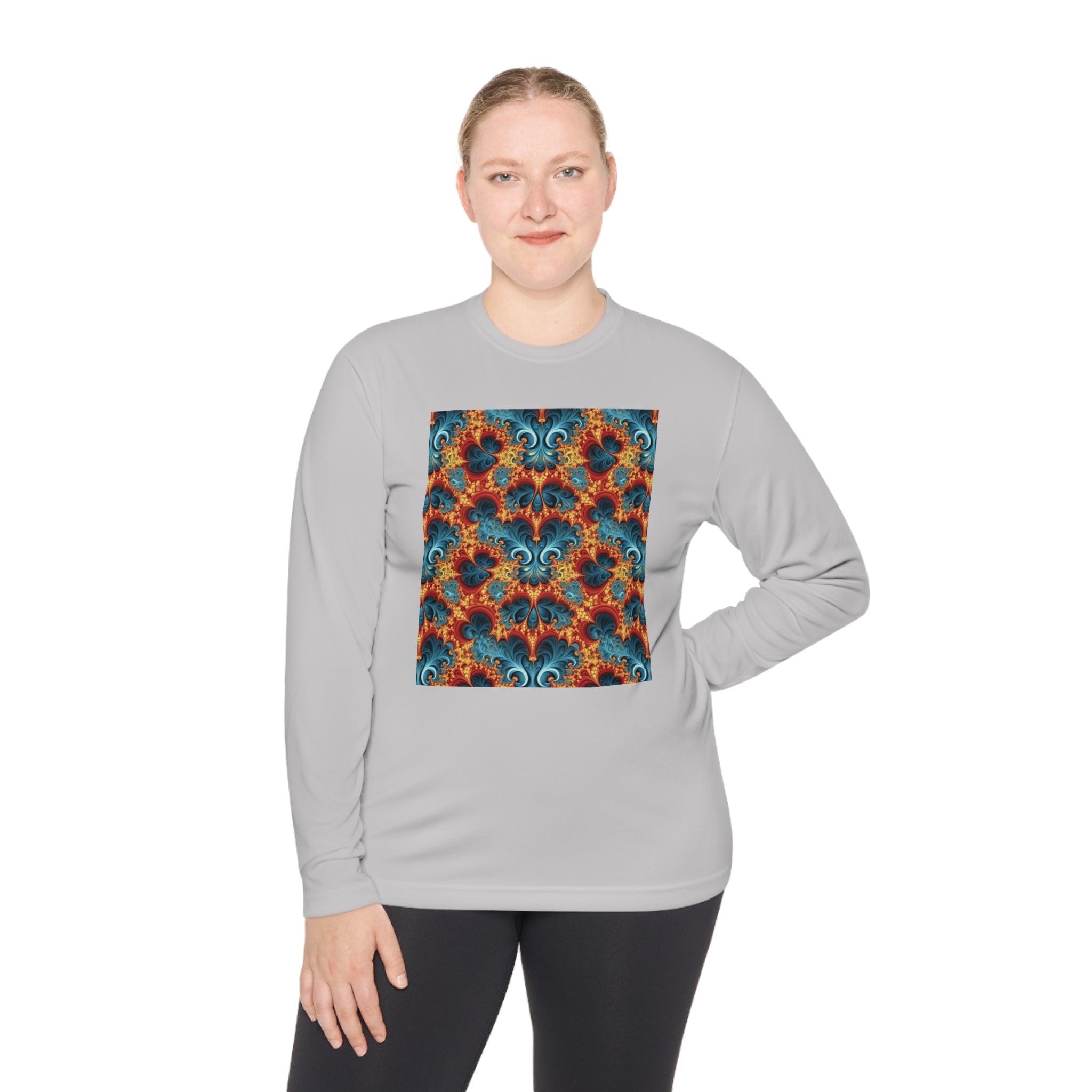 Unisex Lightweight Long Sleeve Tee (AOP) - Abstract Designs 01