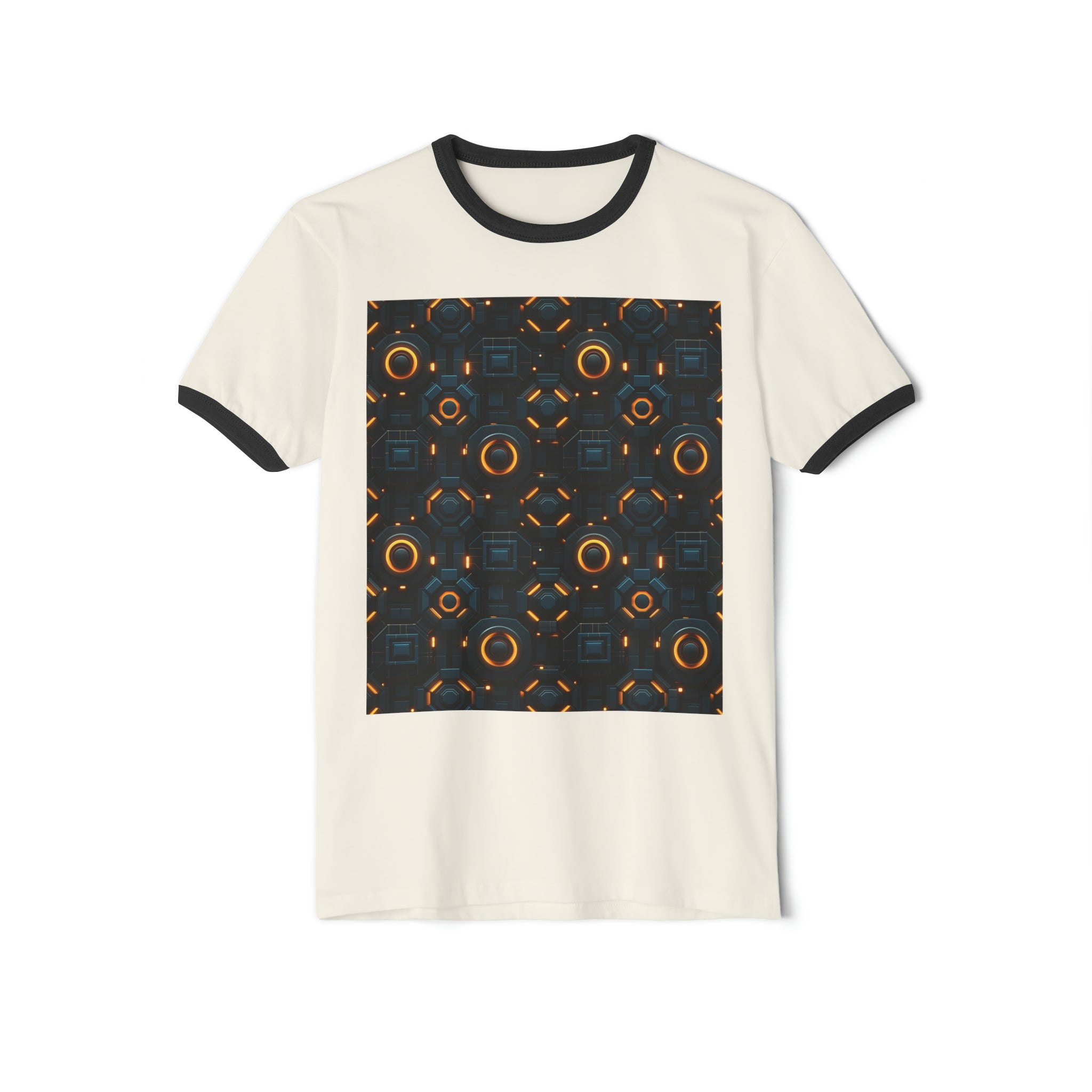 Unisex Cotton Ringer T-Shirt - Abstract Designs 02