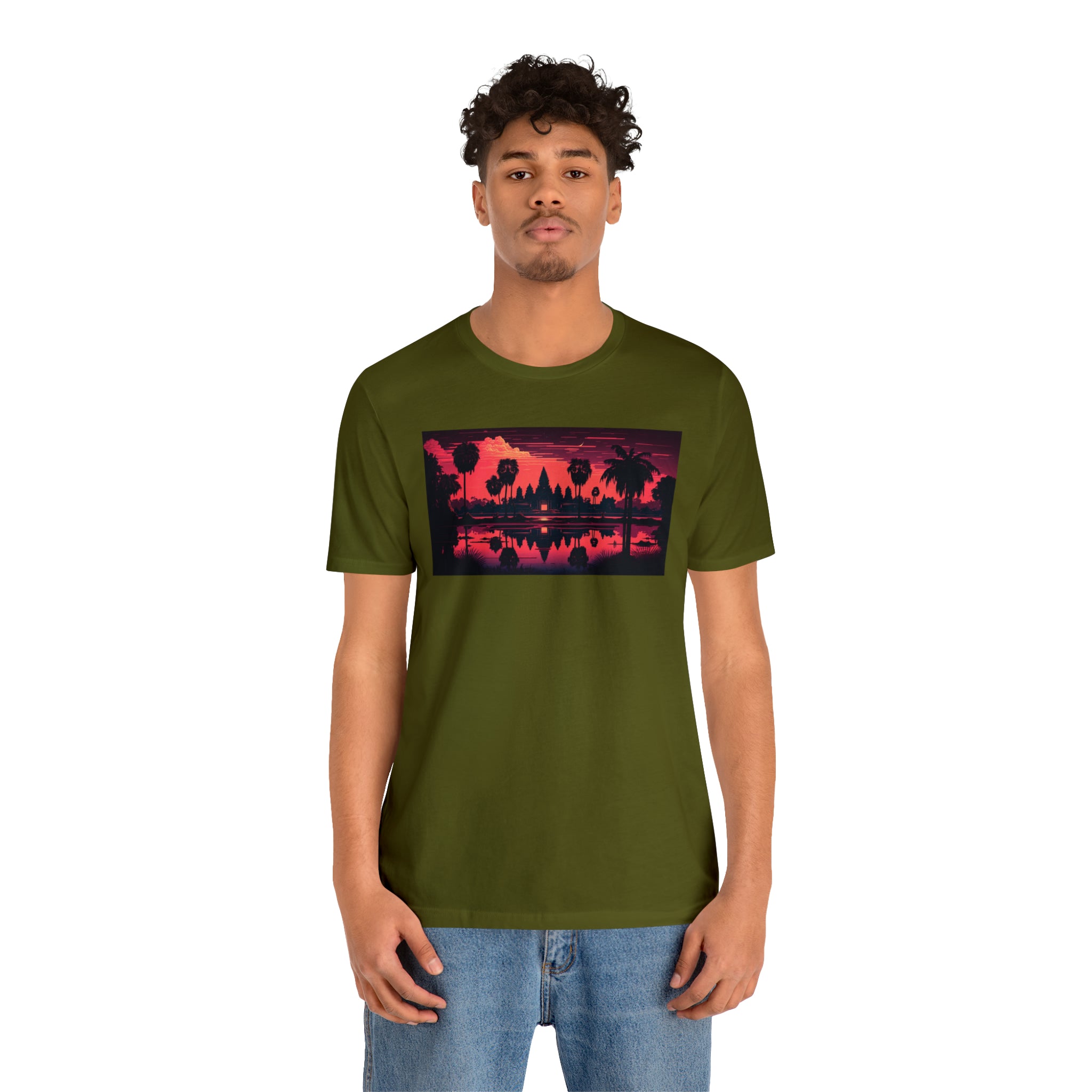 Unisex Jersey Short Sleeve Tee - Angkor Wat, Cambodia