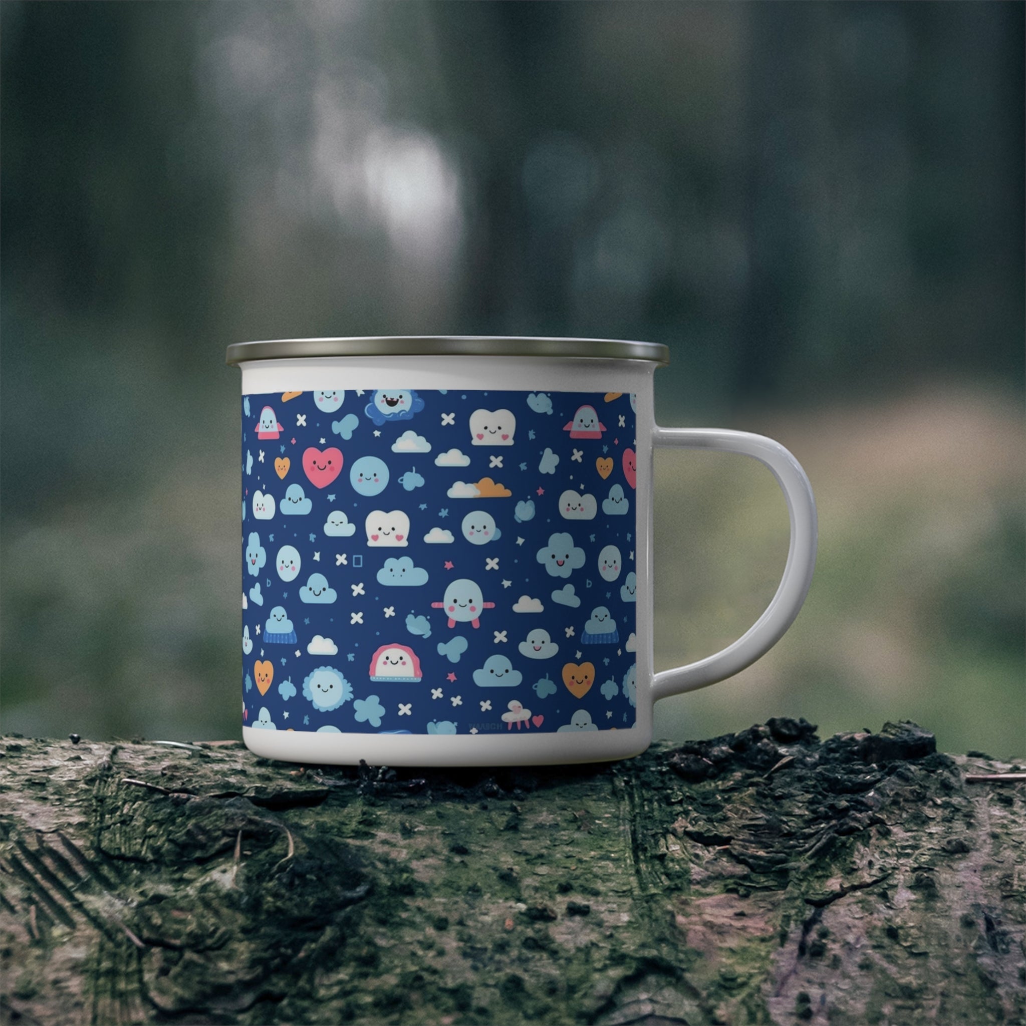 Enamel Camping Mug - Seamless Designs 01