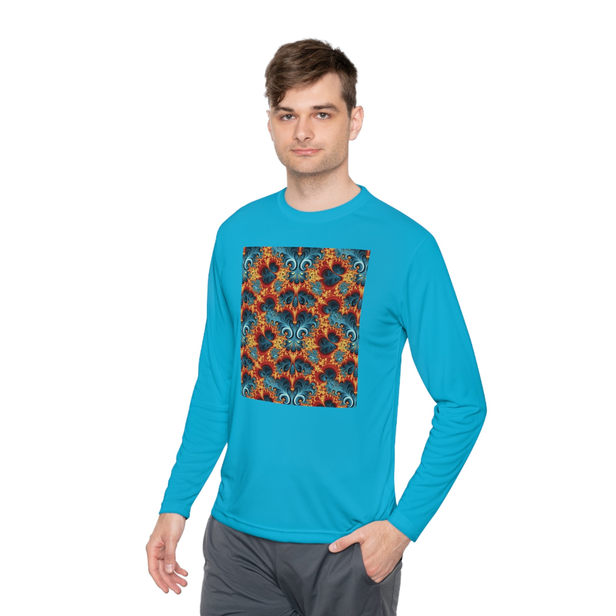 Unisex Lightweight Long Sleeve Tee (AOP) - Abstract Designs 01