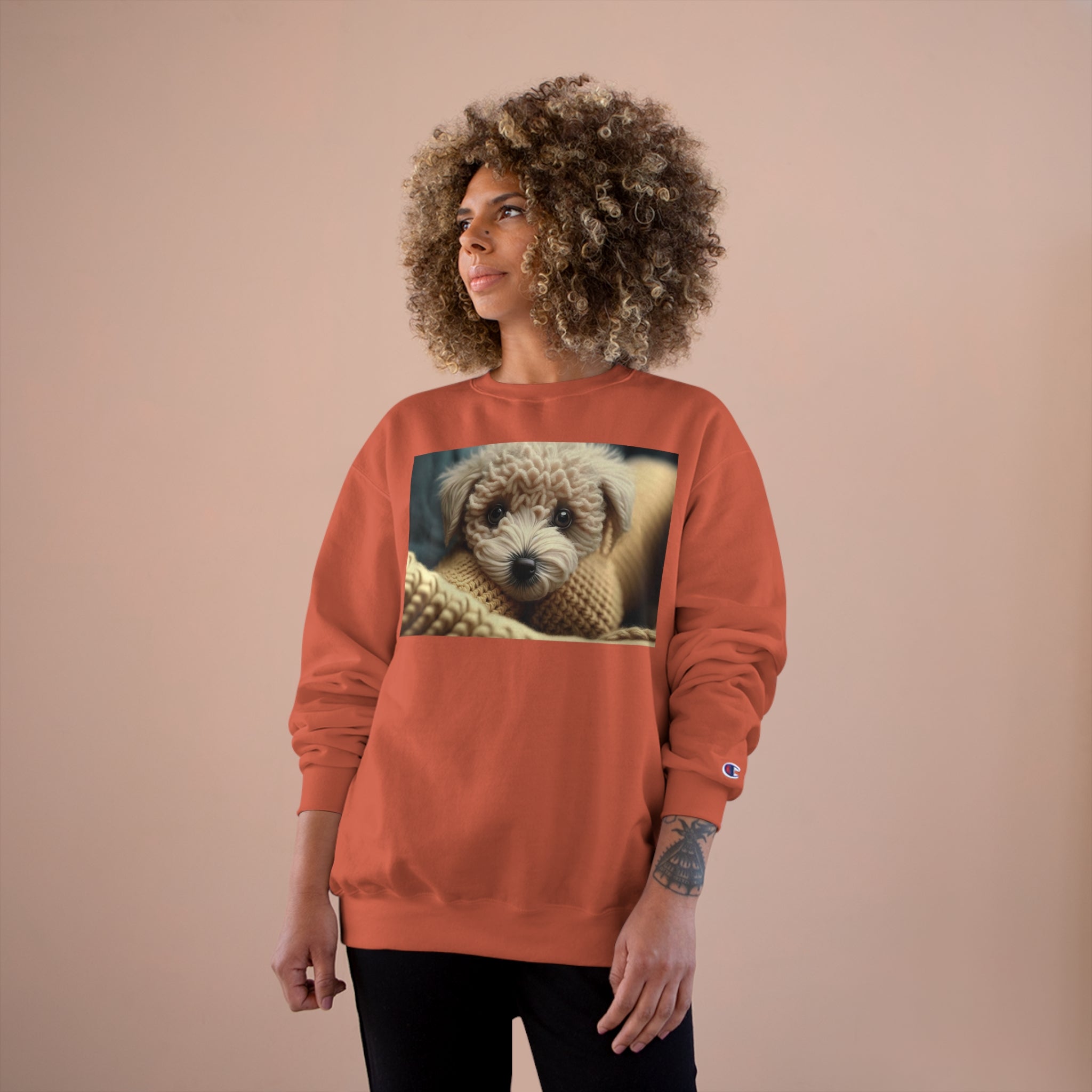 Champion Sweatshirt - Knit Animals, Puppy