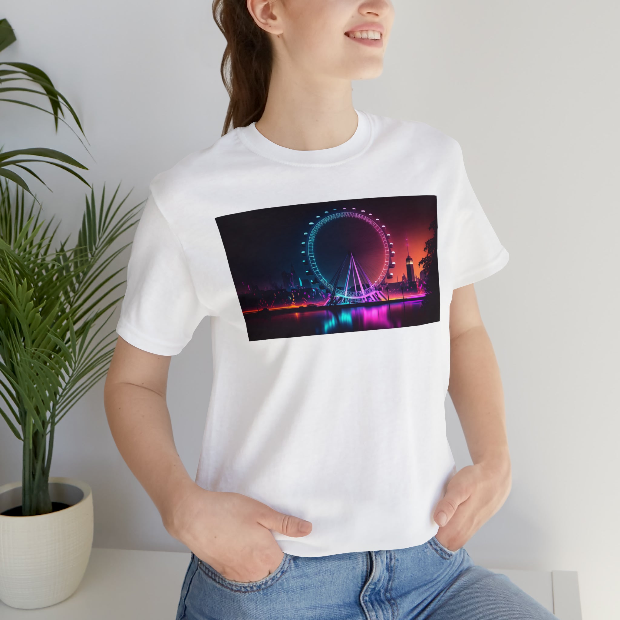 Unisex Jersey Short Sleeve Tee - London Eye, UK