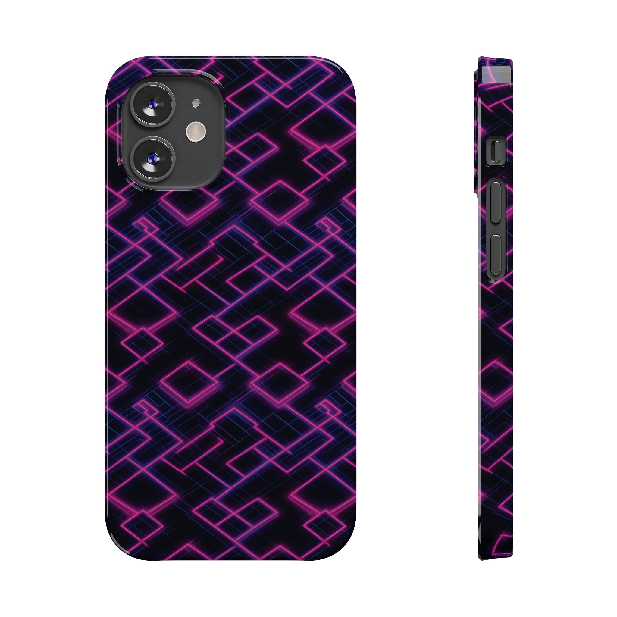 Slim Phone Cases (AOP) - Seamless Synthwave Designs 01