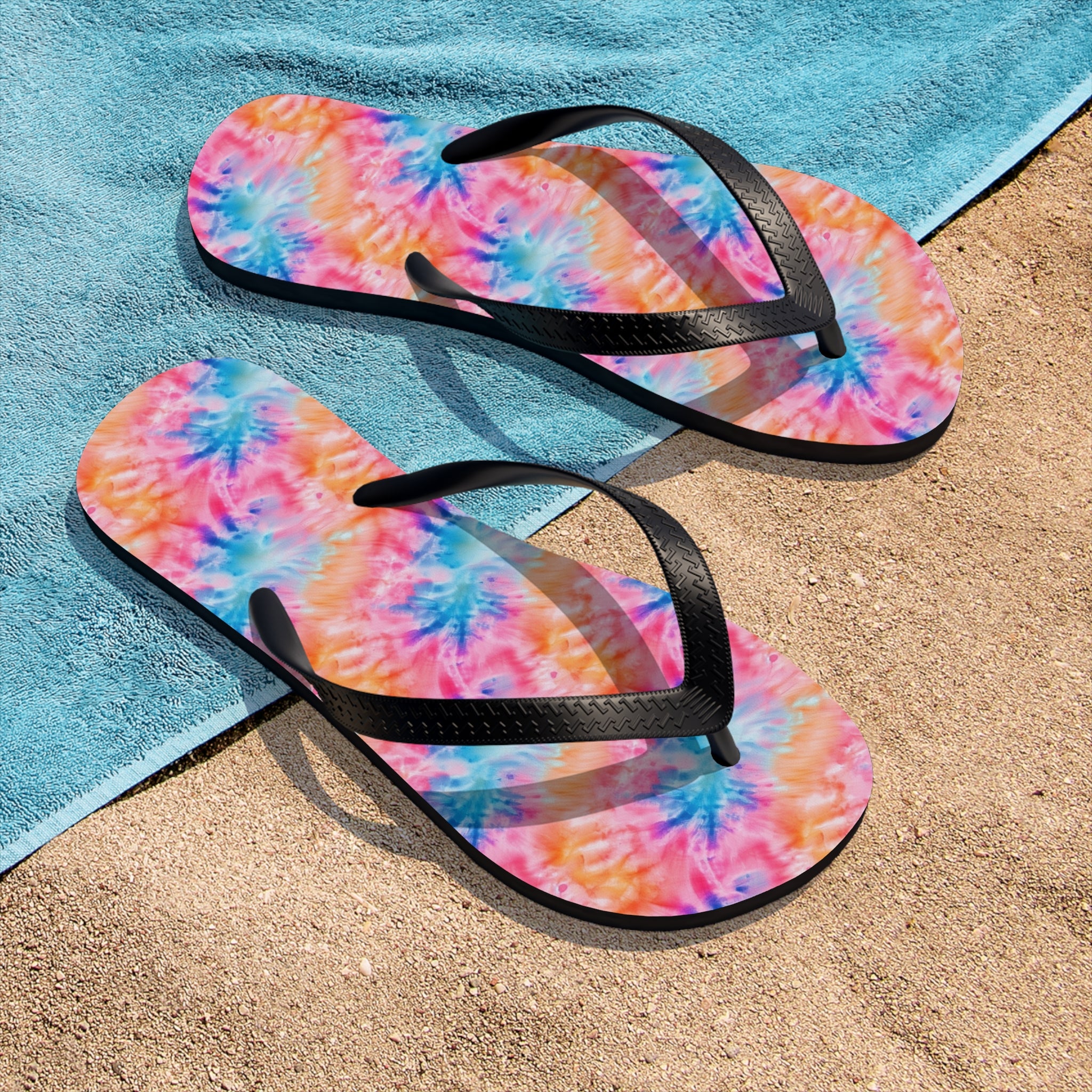 Unisex Flip-Flops (AOP) - Tie Dye Designs 01