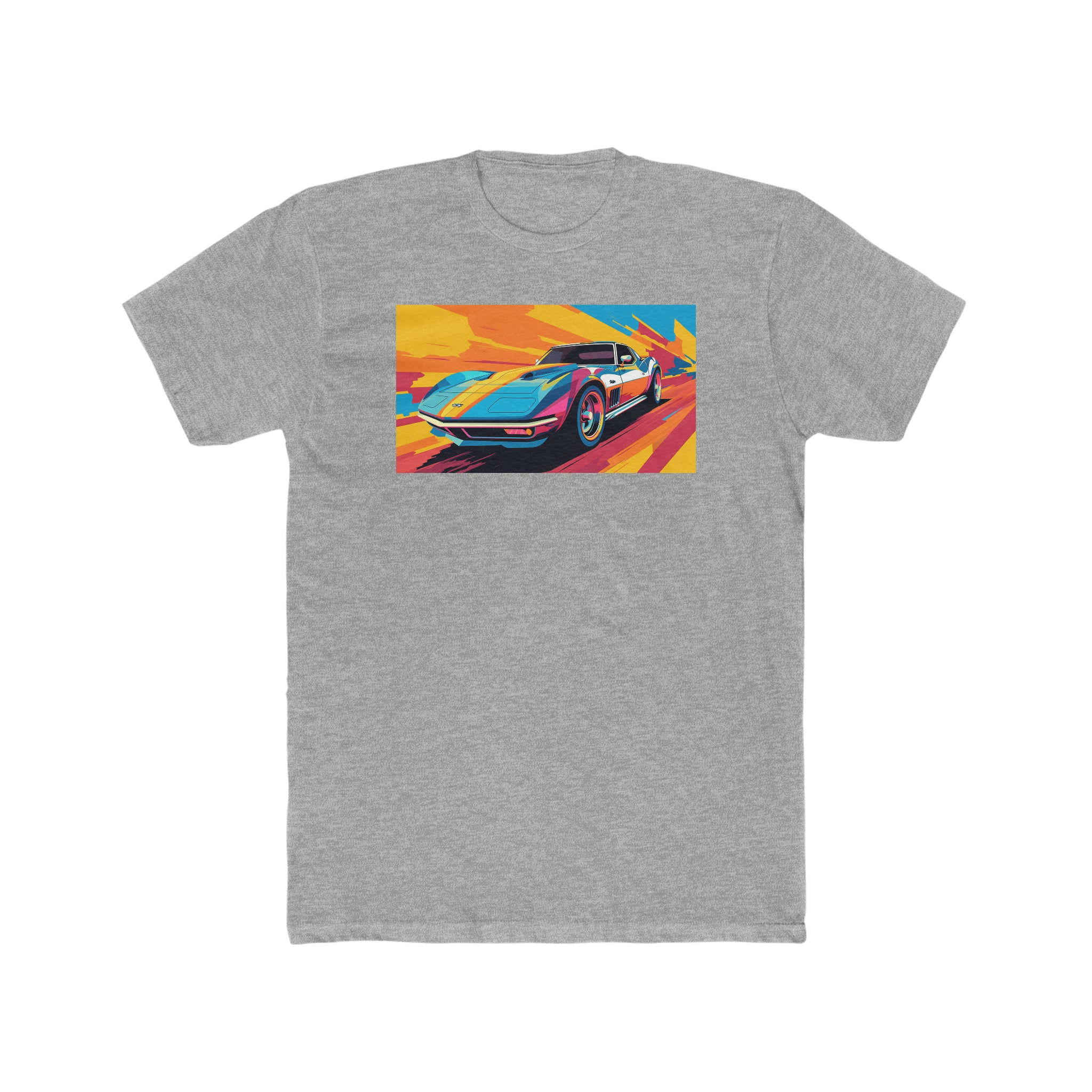 Men's Cotton Crew Tee - Pop Art - Car 04