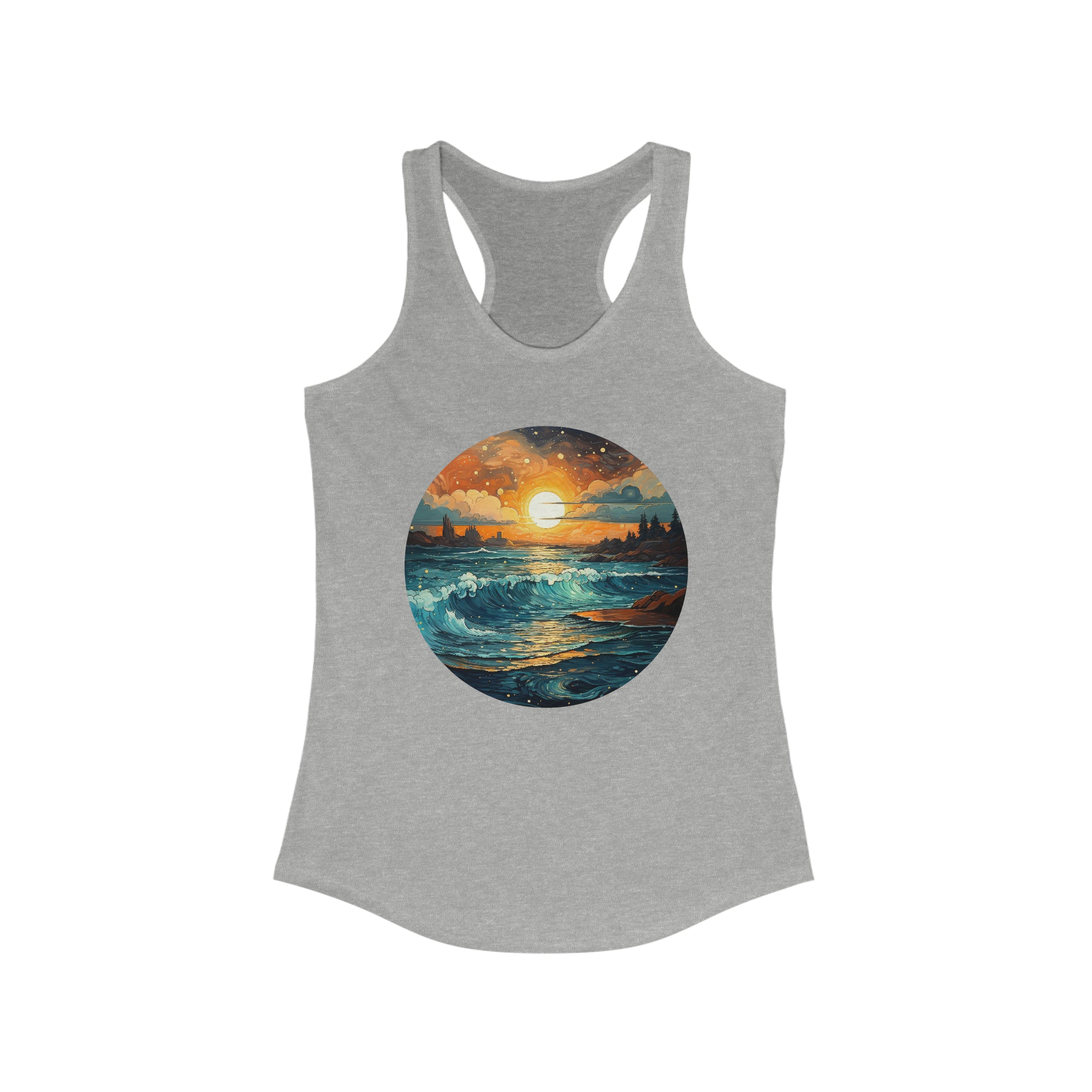 Women's Ideal Racerback Tank - Pointillism Designs 13