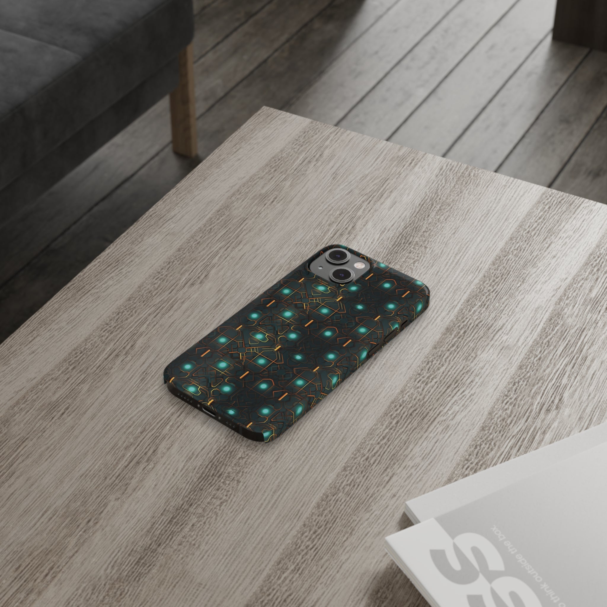 Slim Phone Cases (AOP) - Seamless Futuristic Designs 01