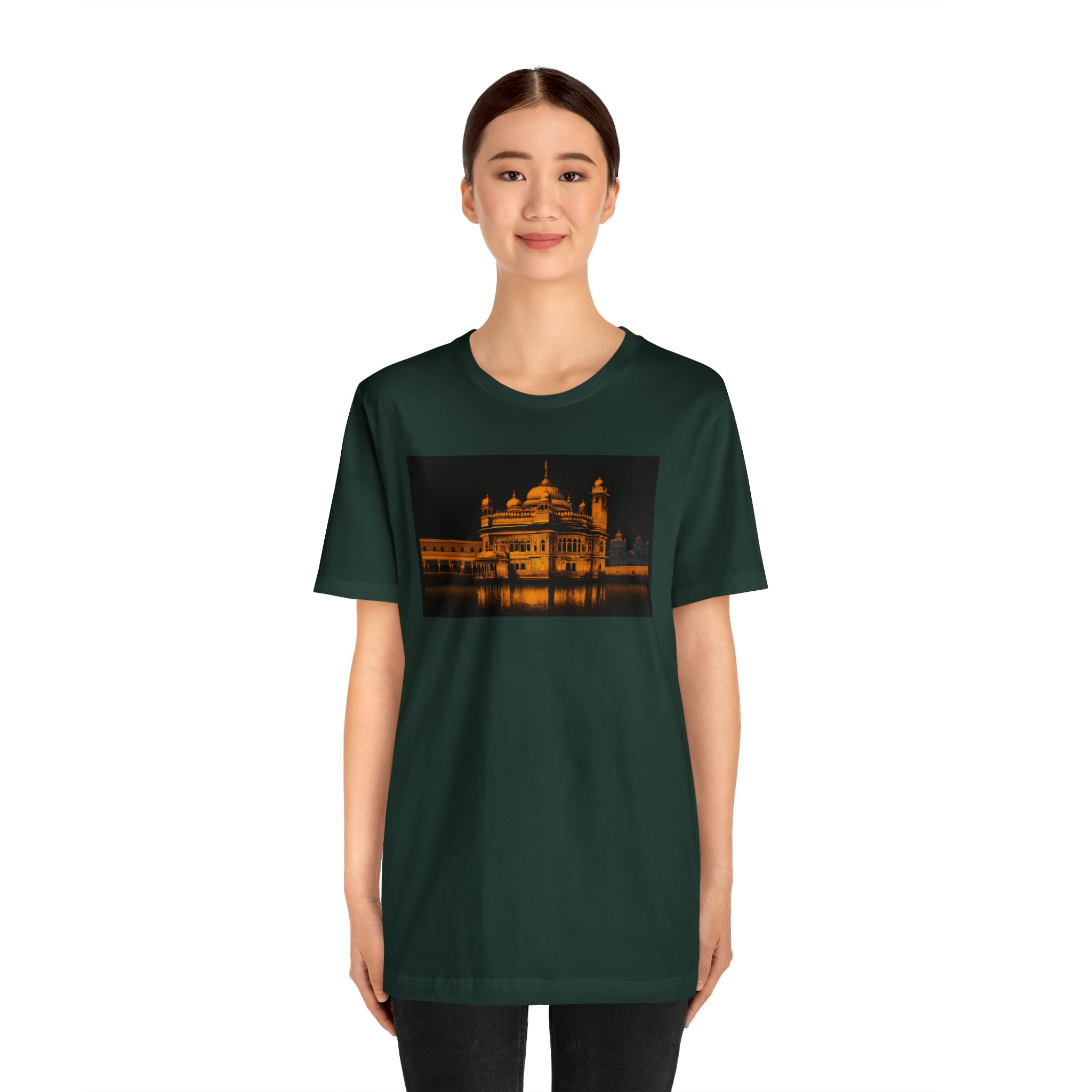 Unisex Jersey Short Sleeve Tee - Golden Temple, India