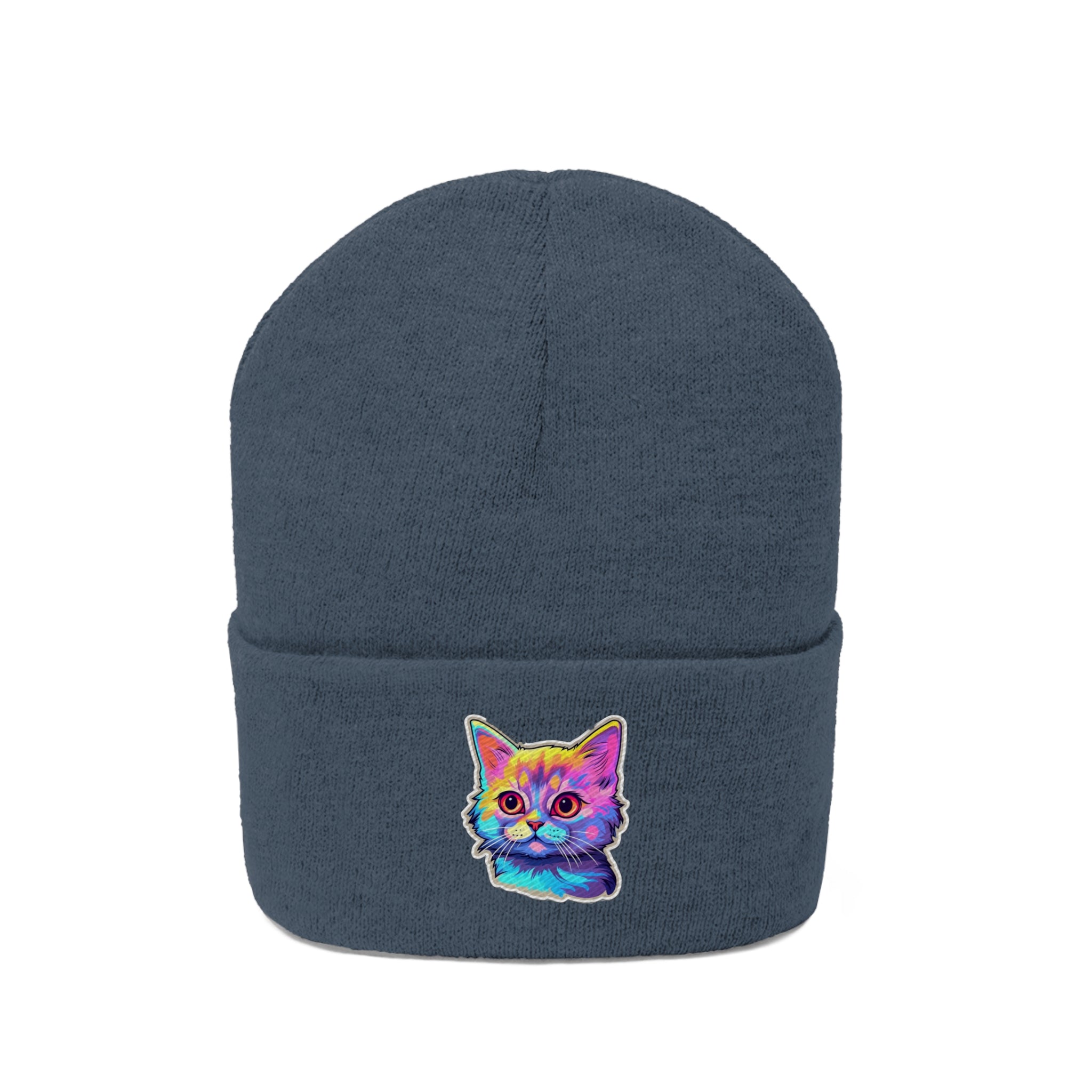 Knit Beanie - Kitten Pop Art 03