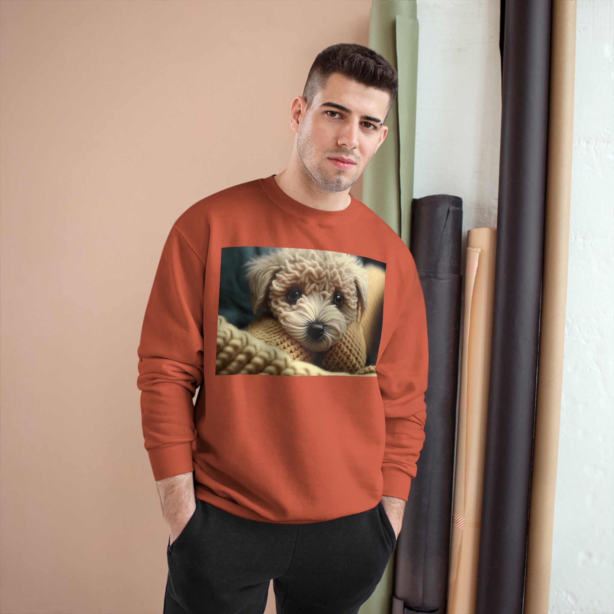 Champion Sweatshirt - Knit Animals, Puppy