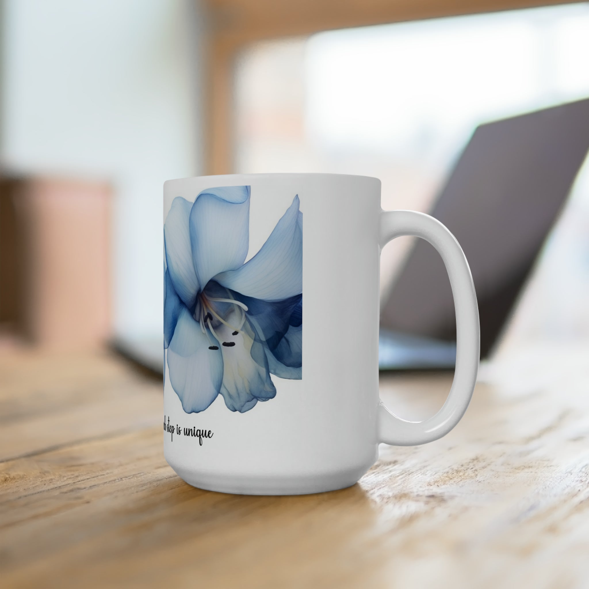 Ceramic Mug 15oz - Blue Calle Lily