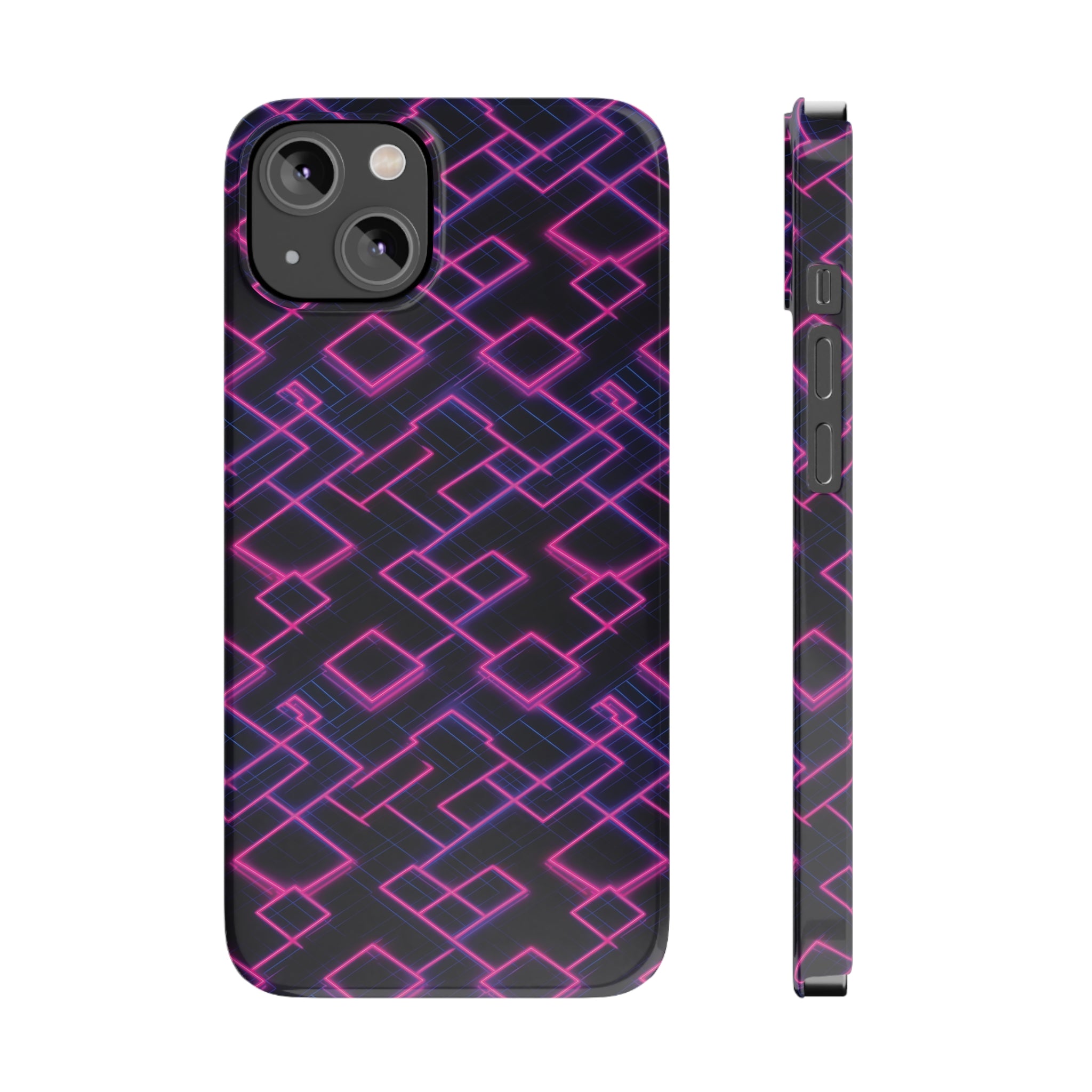 Slim Phone Cases (AOP) - Seamless Synthwave Designs 01