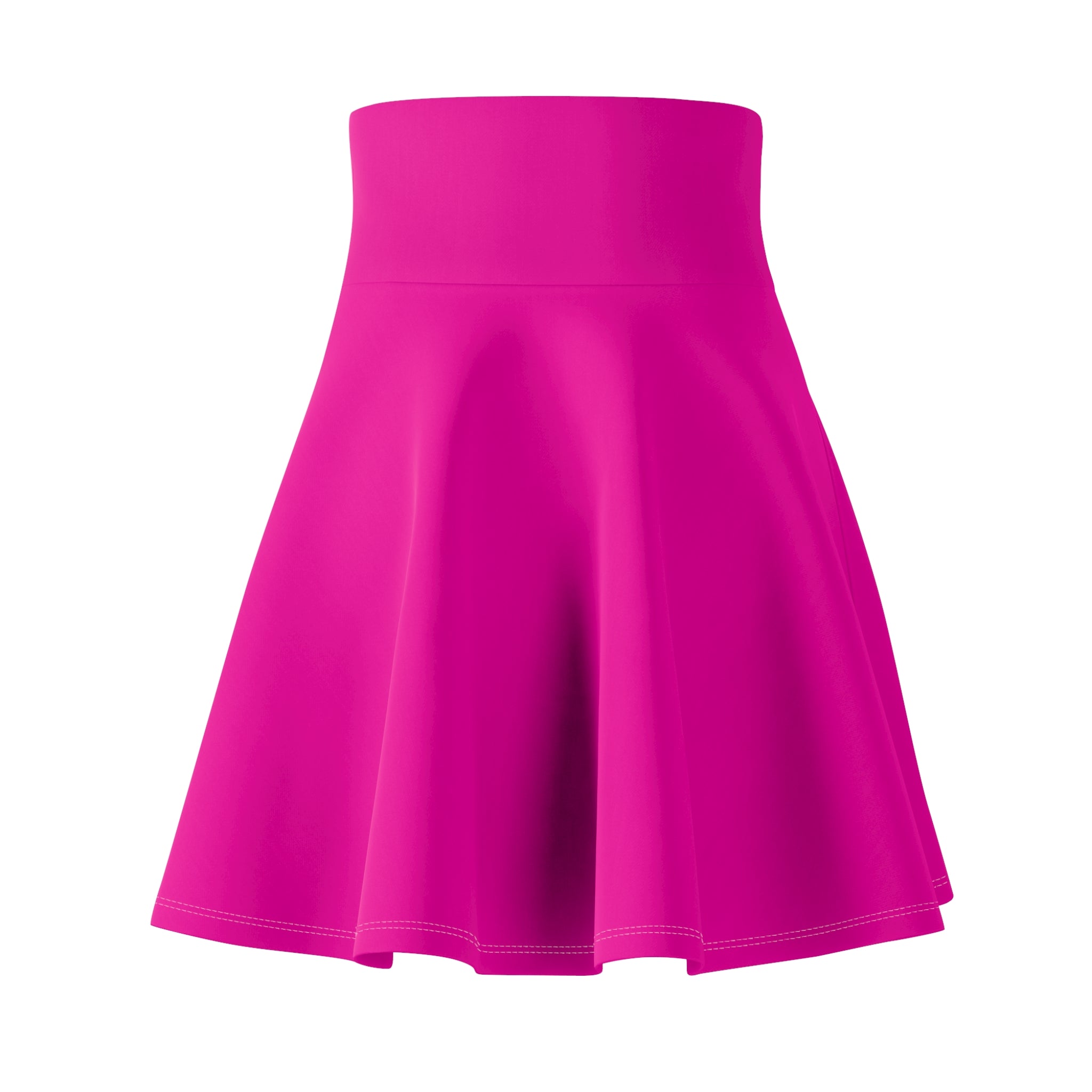 Women's Skater Skirt (AOP) - Seamless Solid Fashion Magenta