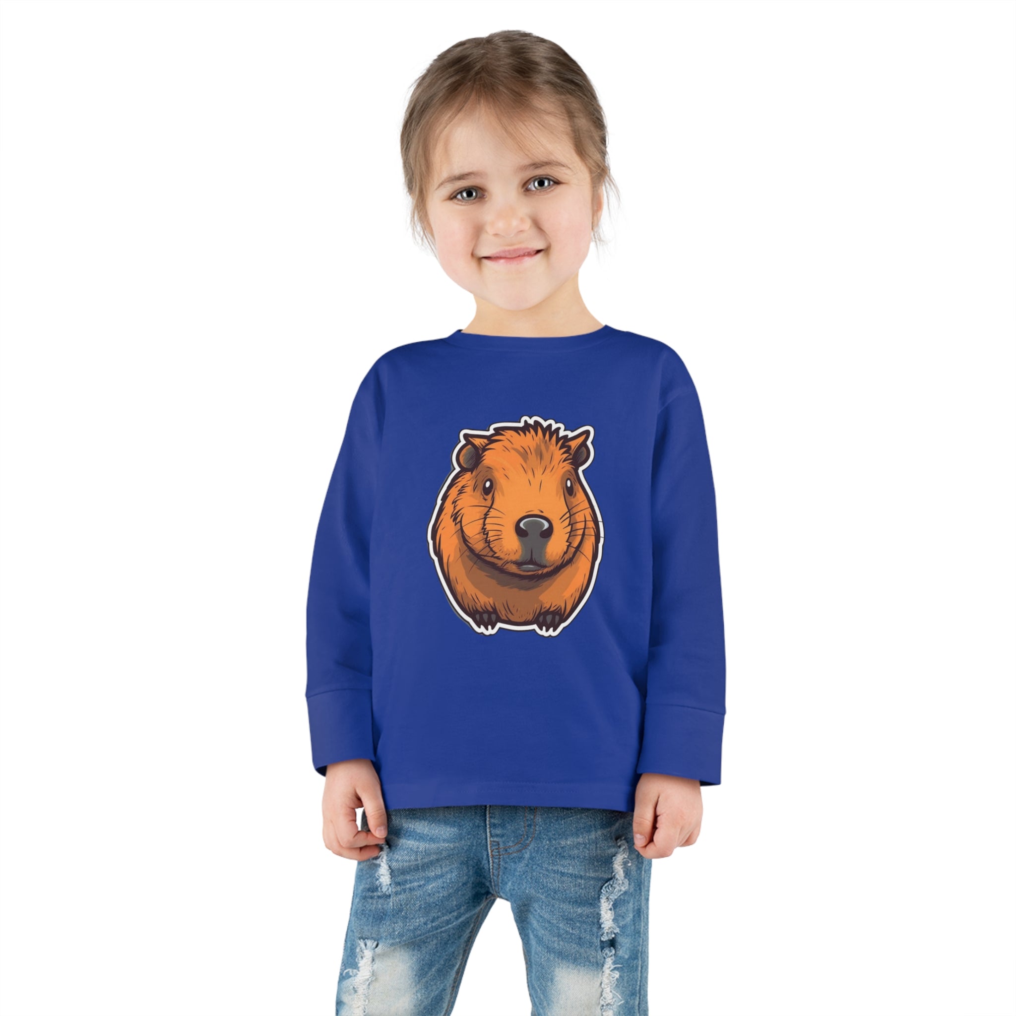 Toddler Long Sleeve Tee - Capybara Pup