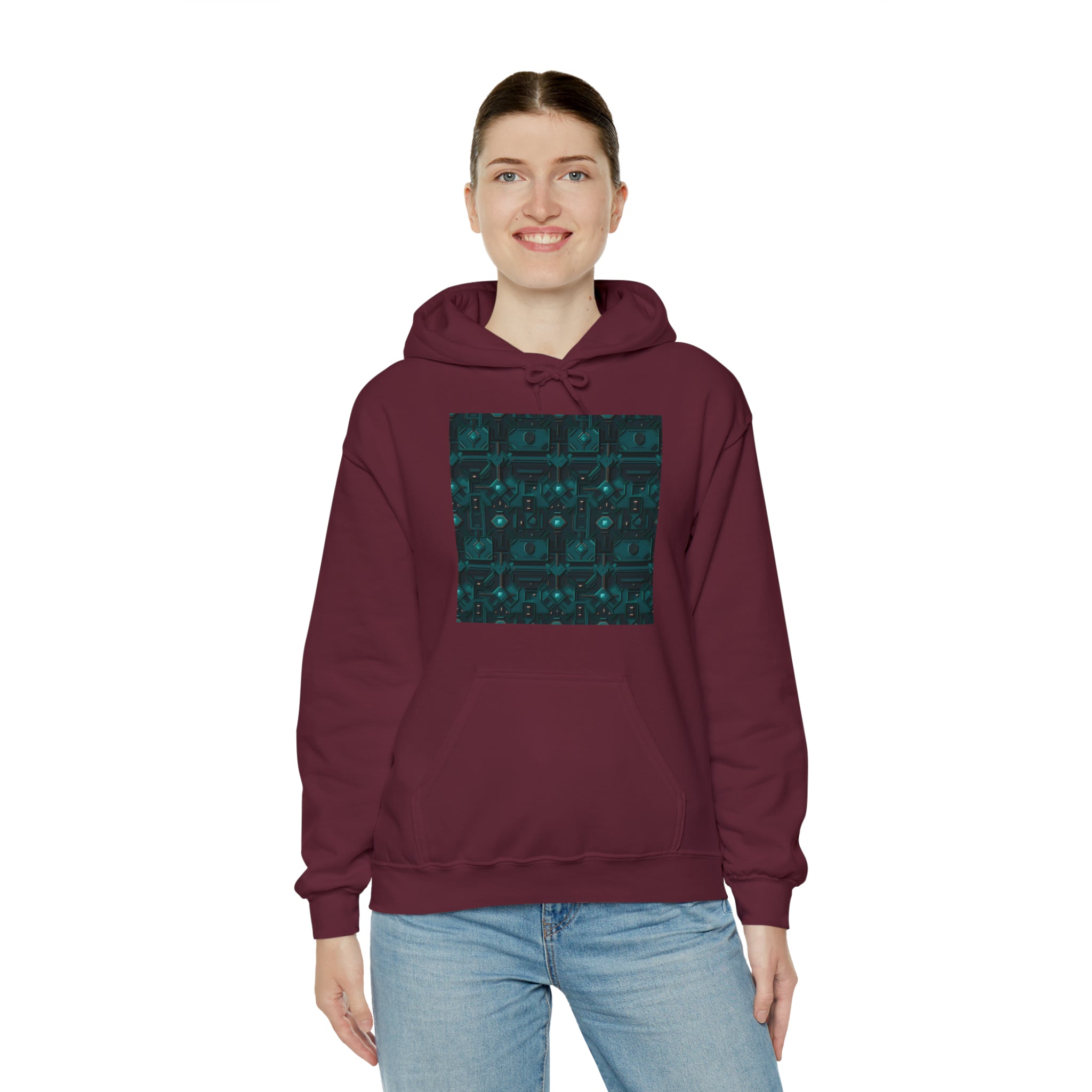 Unisex Heavy Blend™ Hooded Sweatshirt - Abstract Neon Designs 10