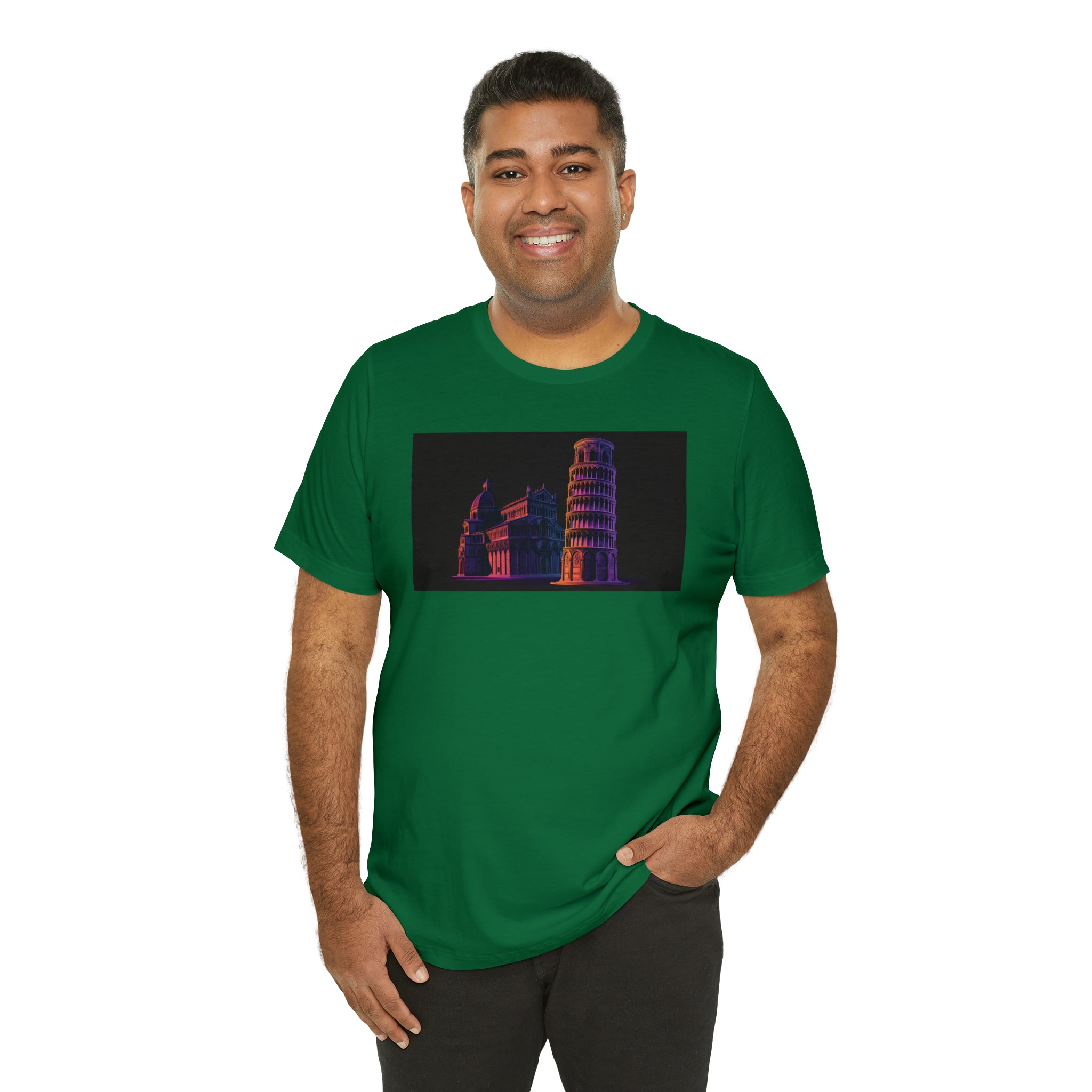 Unisex Jersey Short Sleeve Tee - Leaning Tower of Pisa, Italy