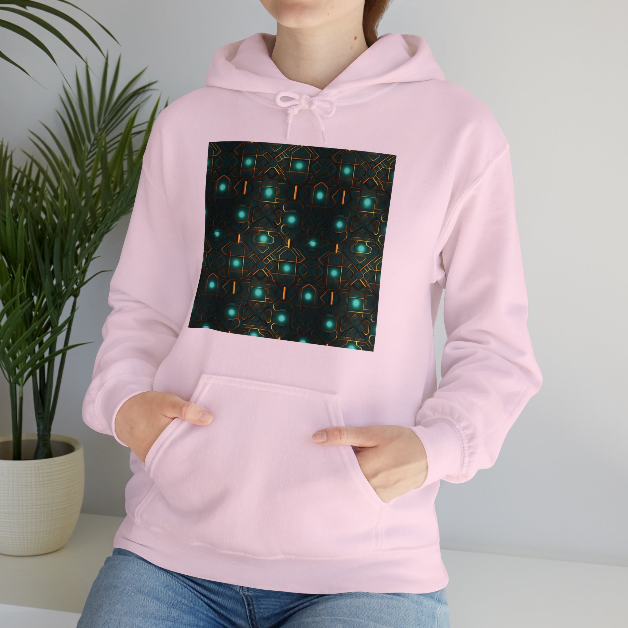 Unisex Heavy Blend™ Hooded Sweatshirt - Abstract Neon Designs 09