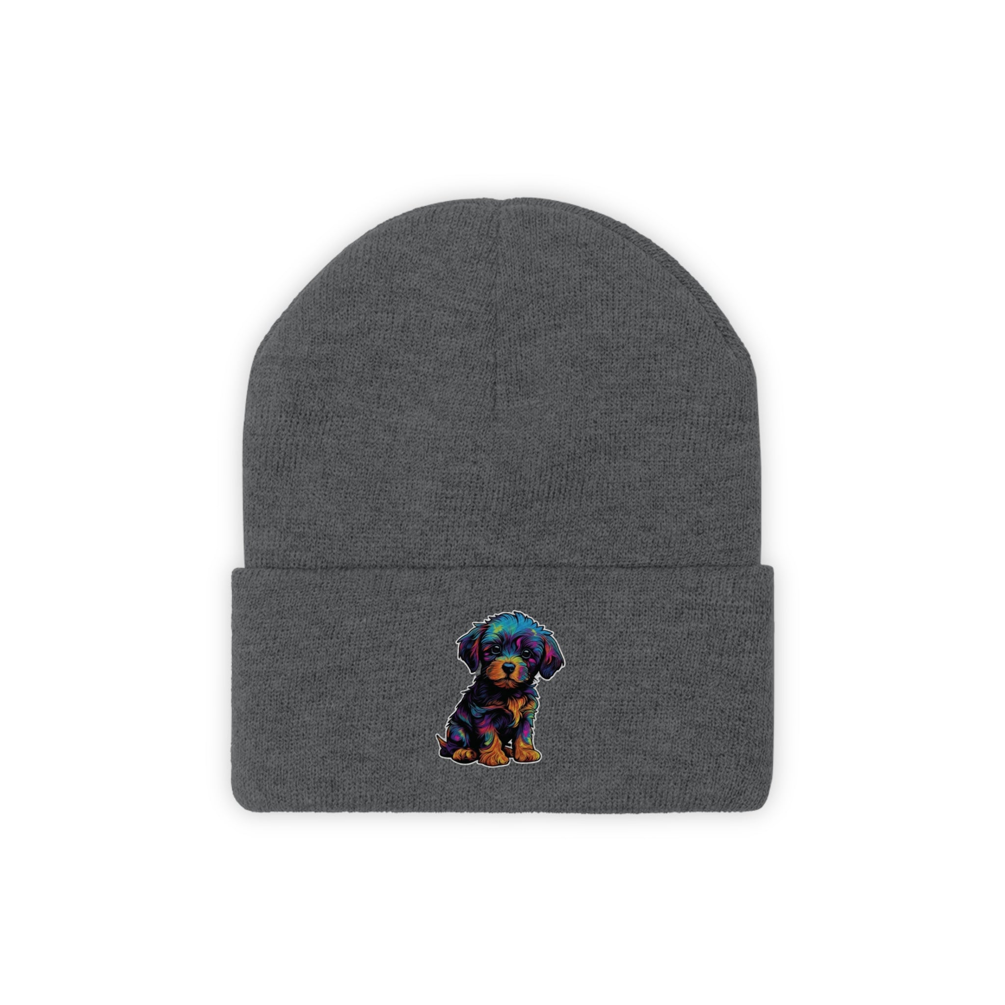 Knit Beanie - Puppy Pop Art 04