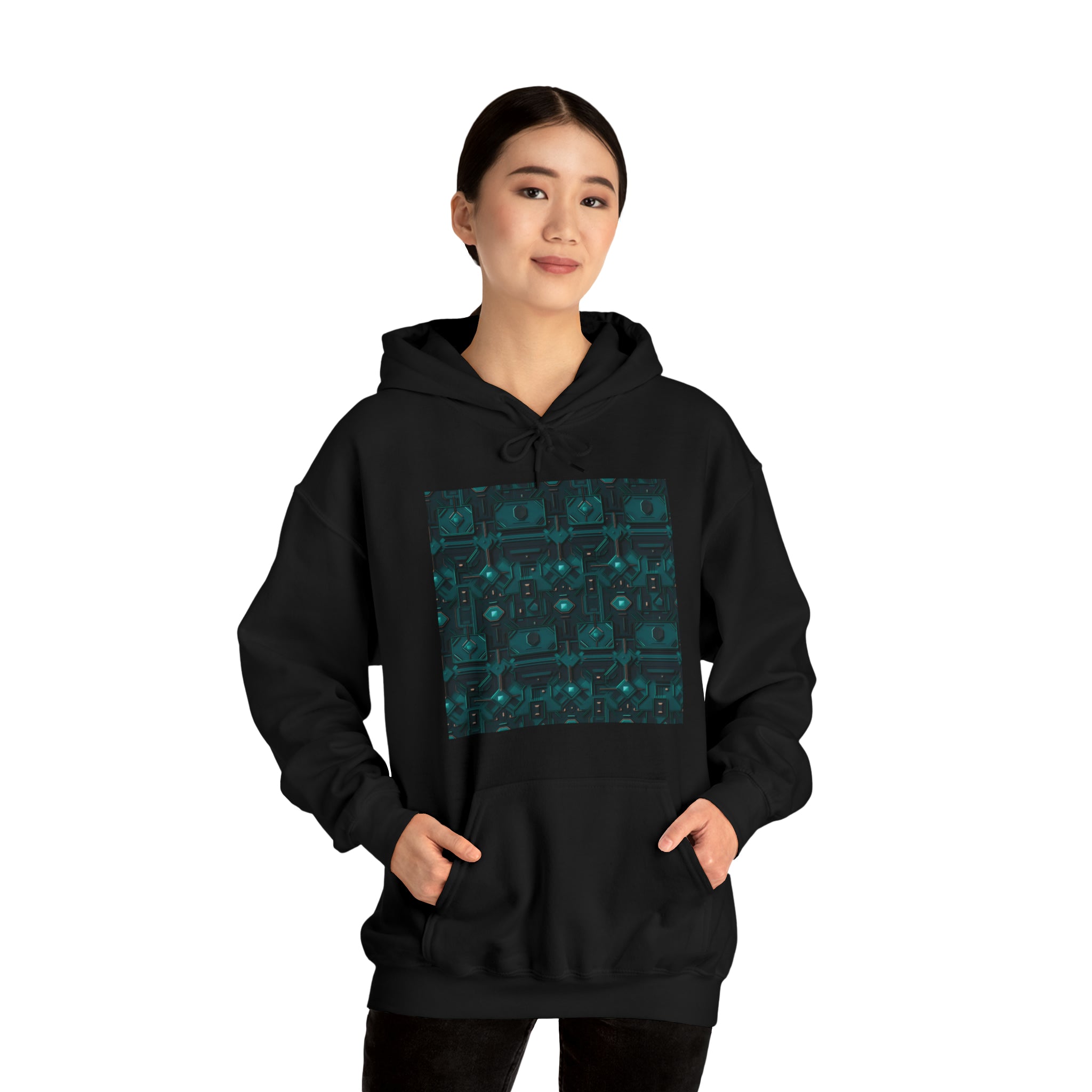 Unisex Heavy Blend™ Hooded Sweatshirt - Abstract Neon Designs 10